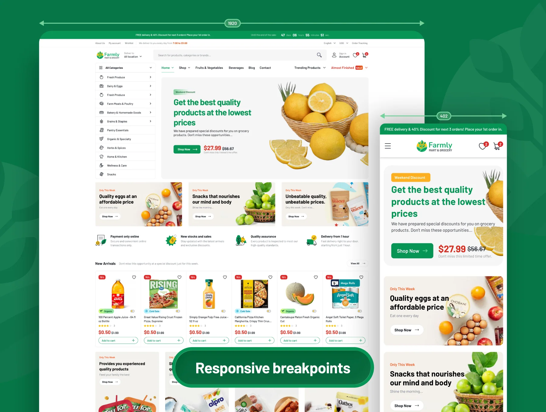 Farmly - Farm Groceries UI Design Kit 2