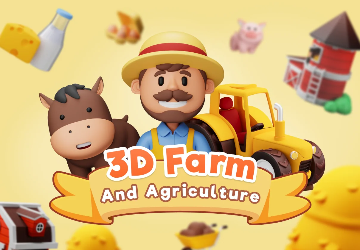 Farmy - Farm And Agriculture 3D Icon Set