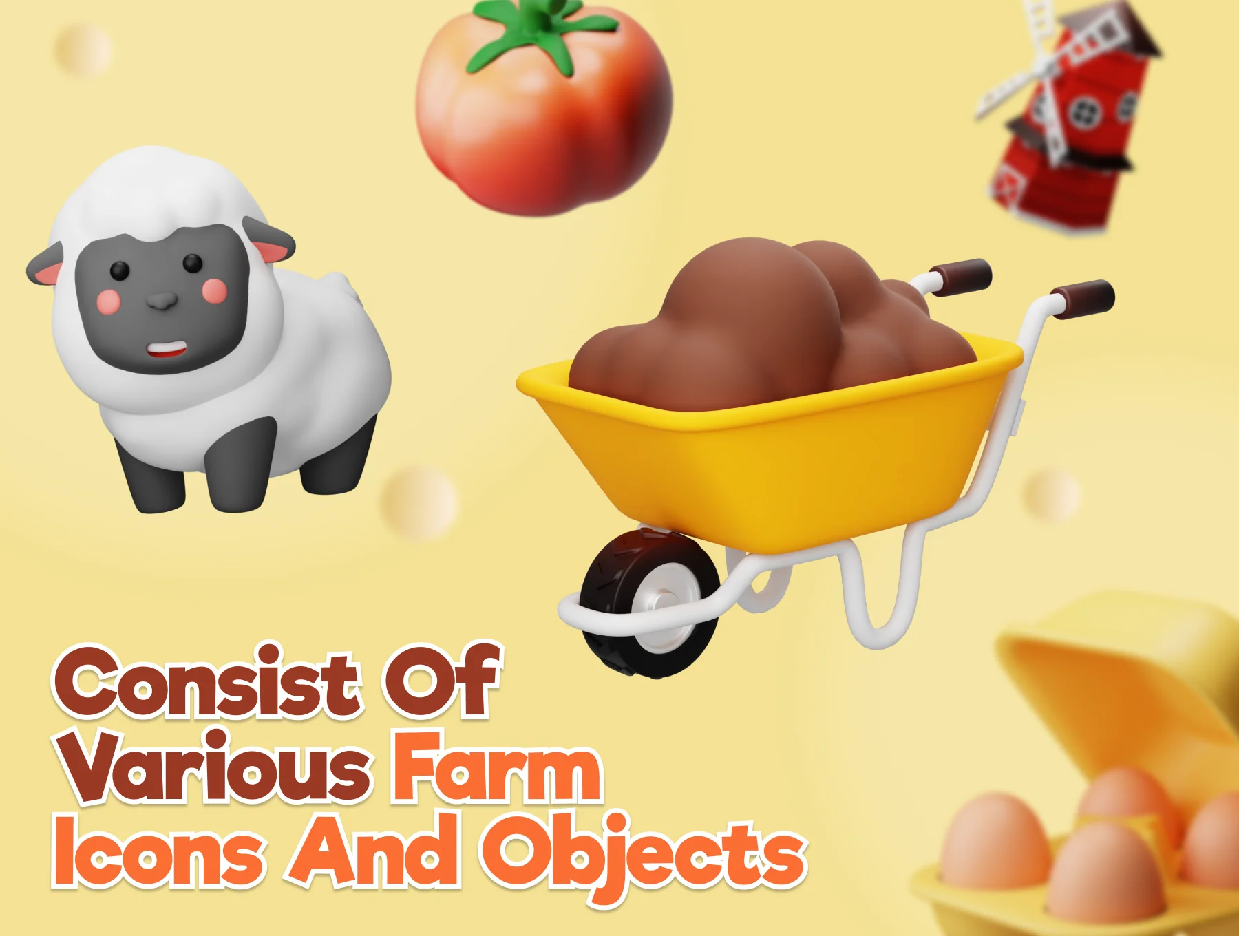 Farmy - Farm And Agriculture 3D Icon Set 2