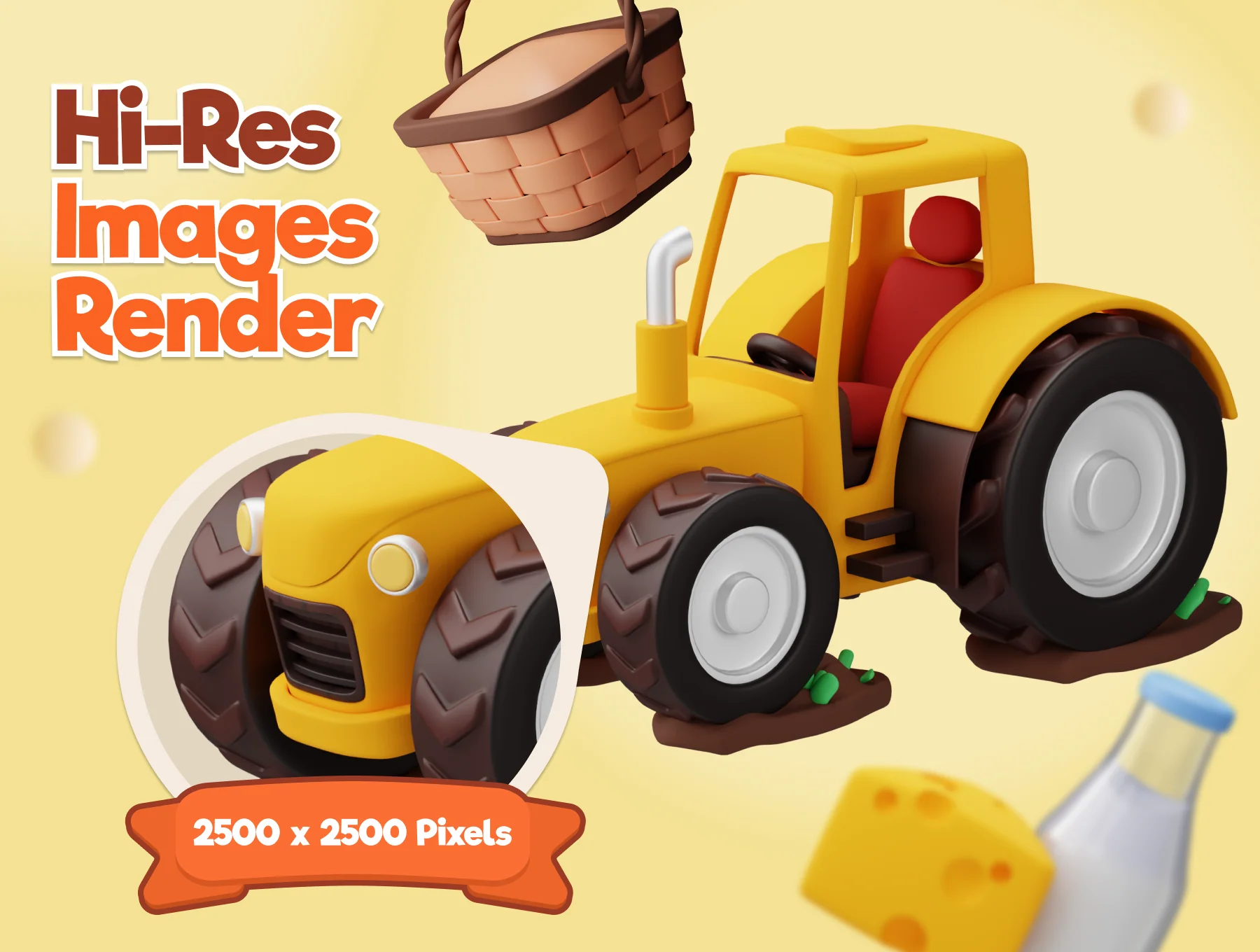 Farmy - Farm And Agriculture 3D Icon Set 4