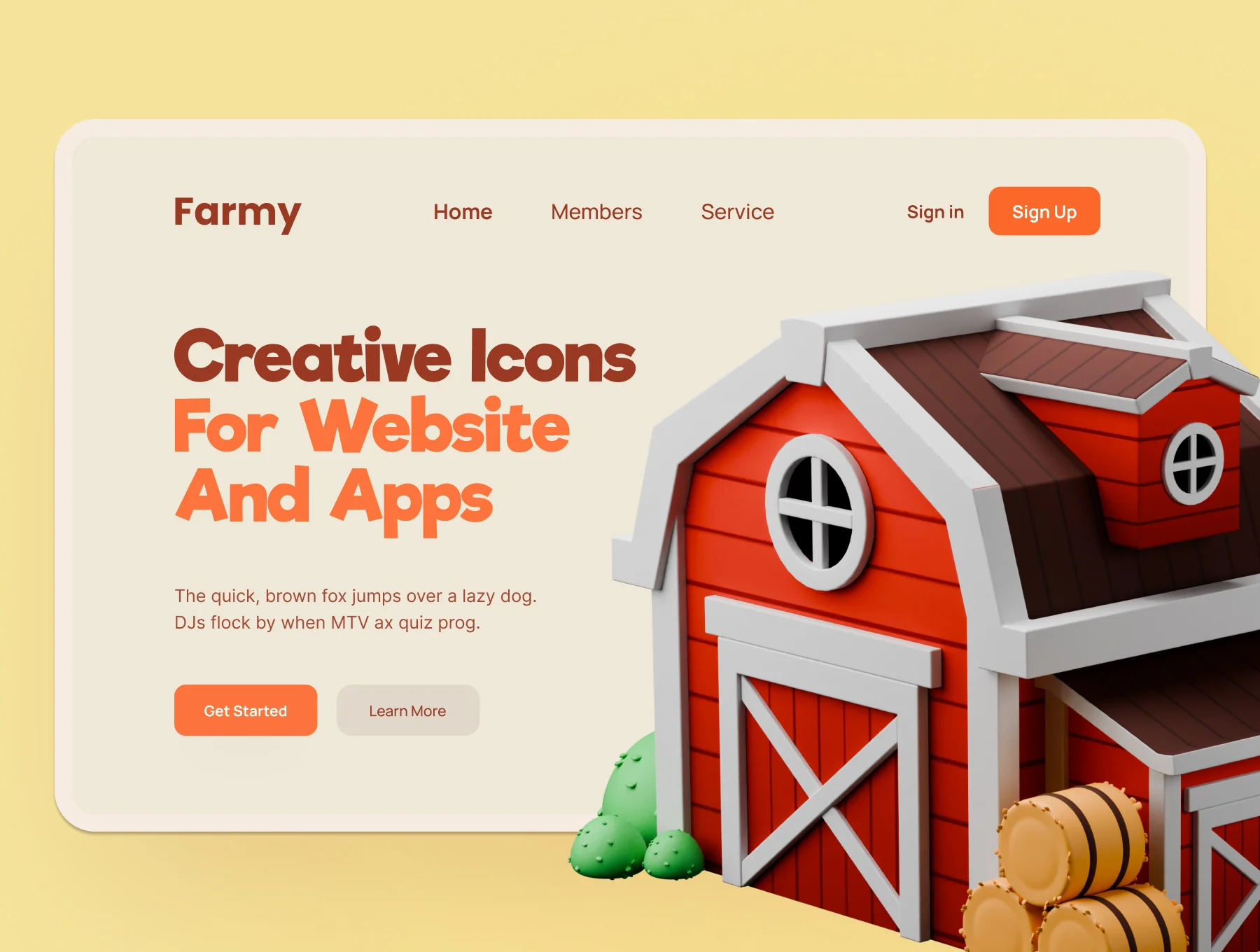 Farmy - Farm And Agriculture 3D Icon Set 5