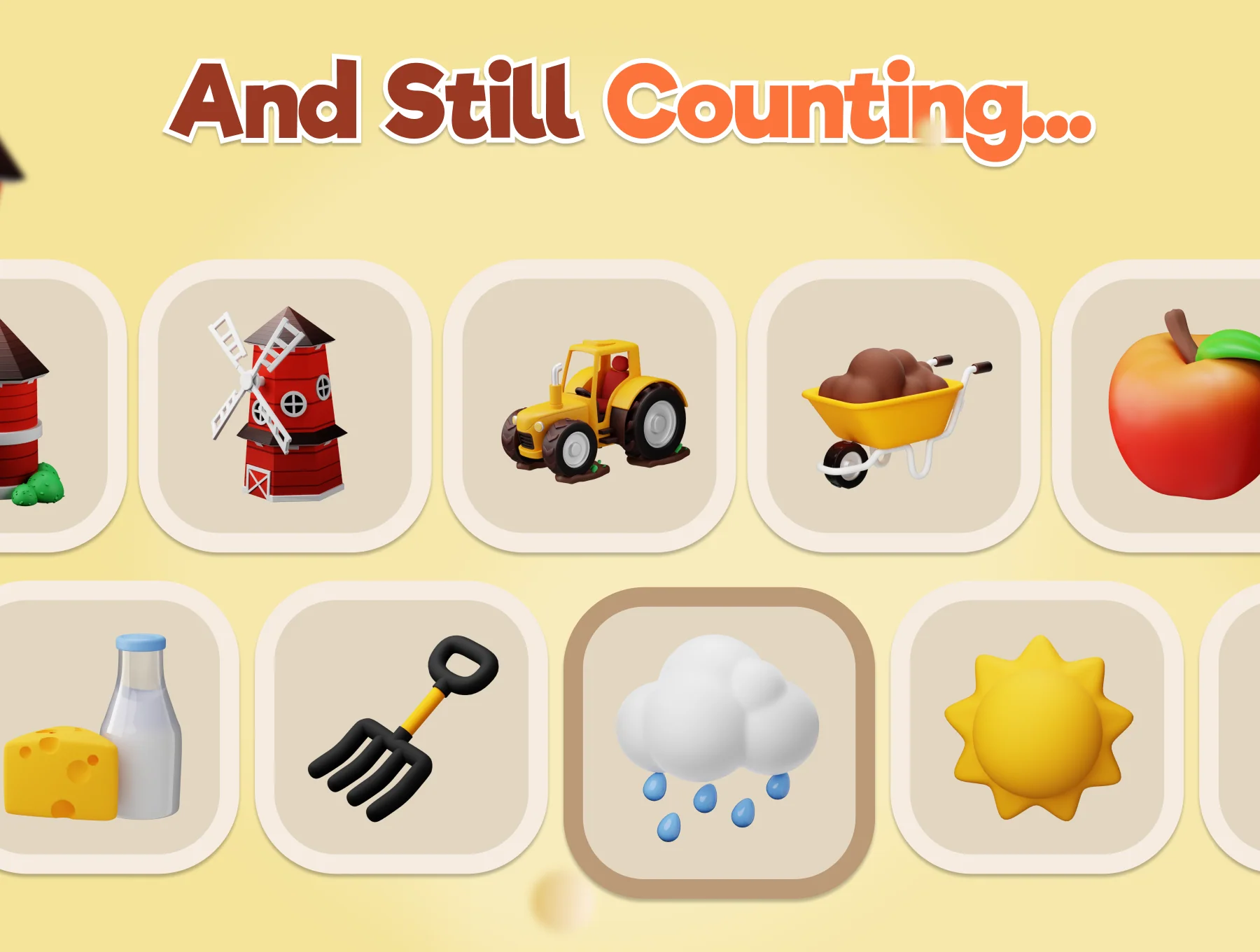 Farmy - Farm And Agriculture 3D Icon Set 6