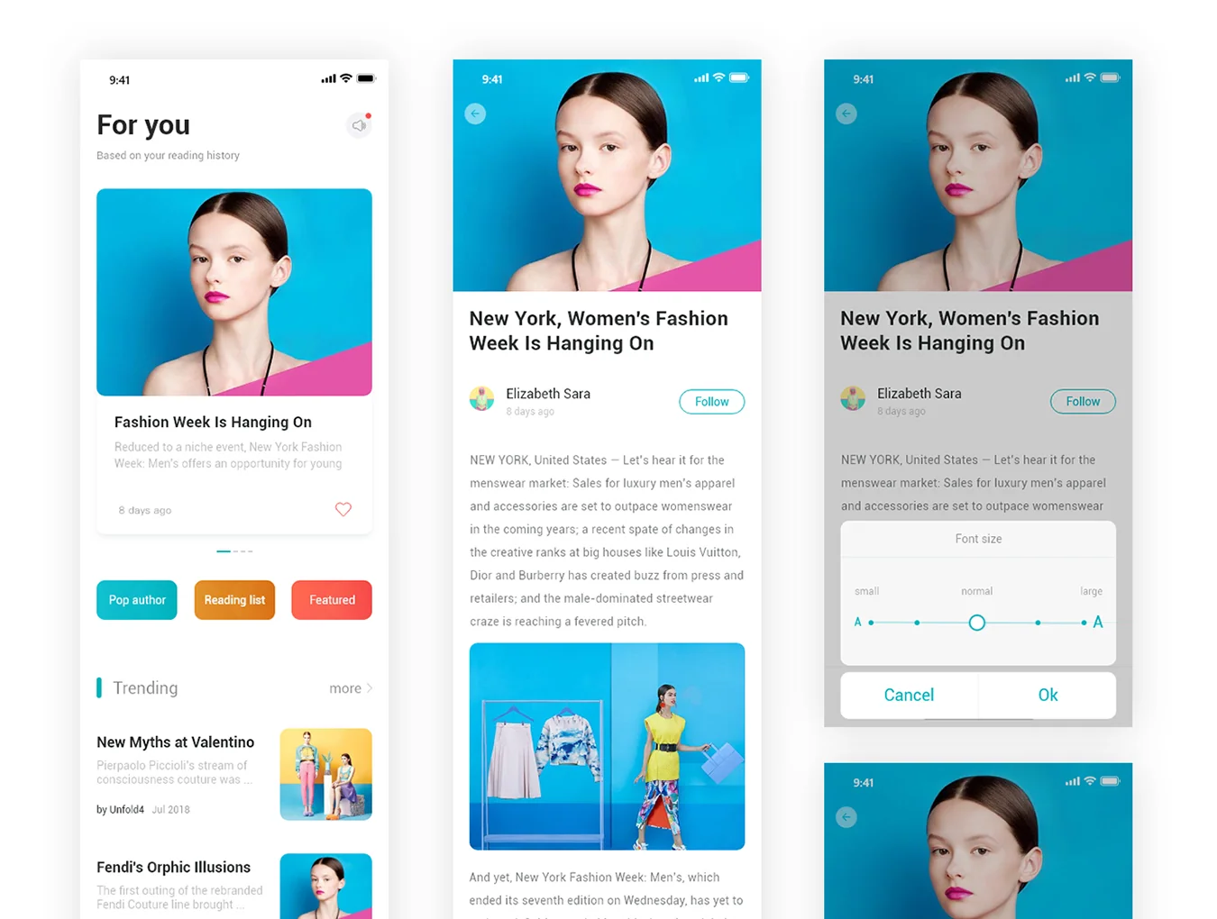 Fashion News UI Kit 4