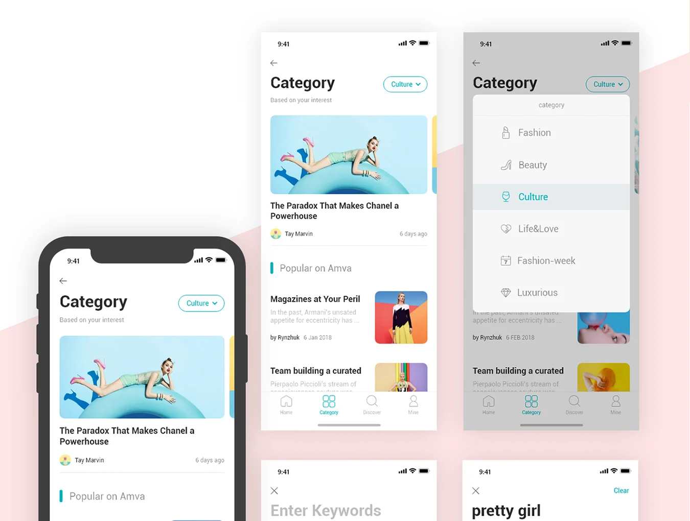 Fashion News UI Kit 5