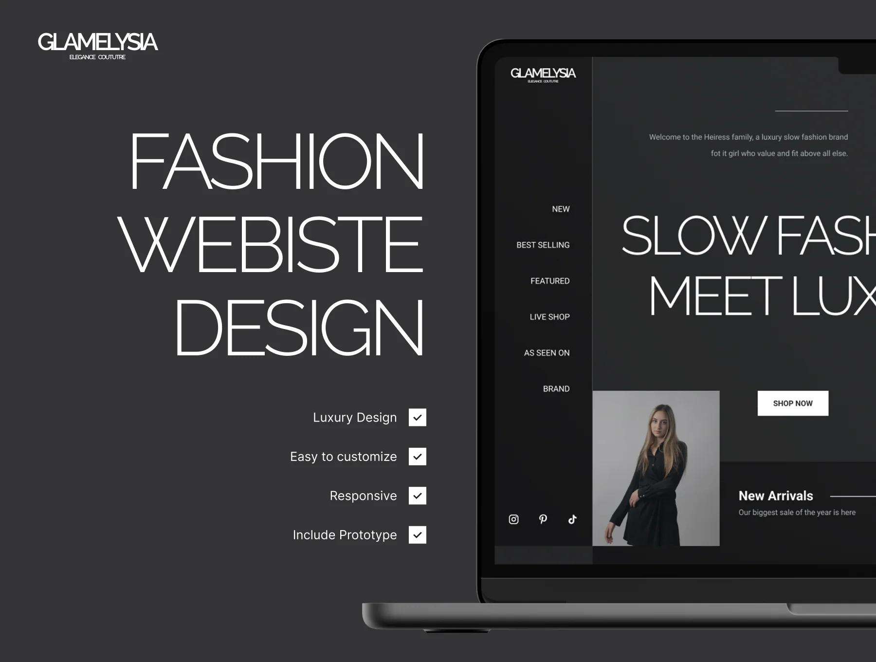 Fashion Product Web Design