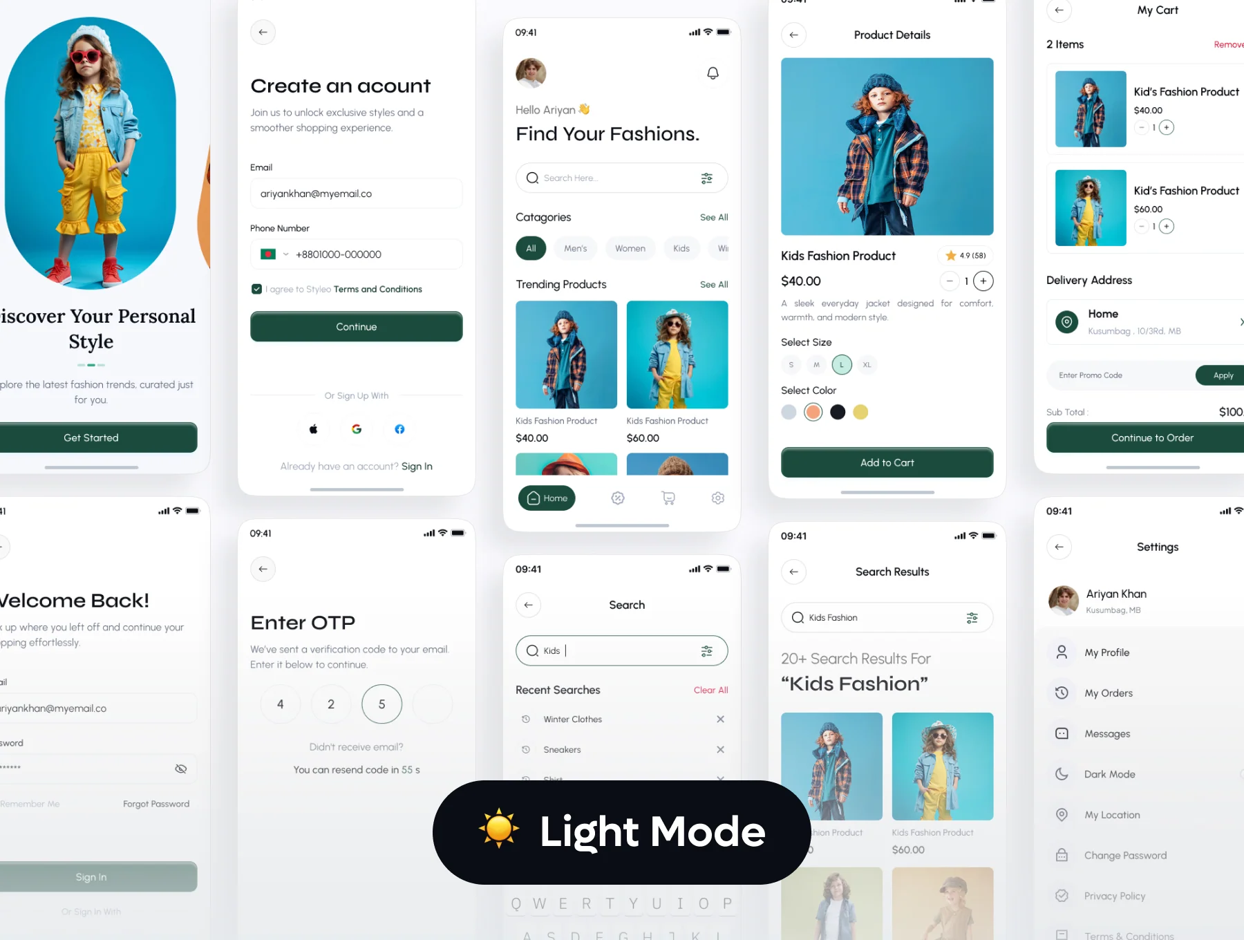 Fashion Shop App UI Kit 2