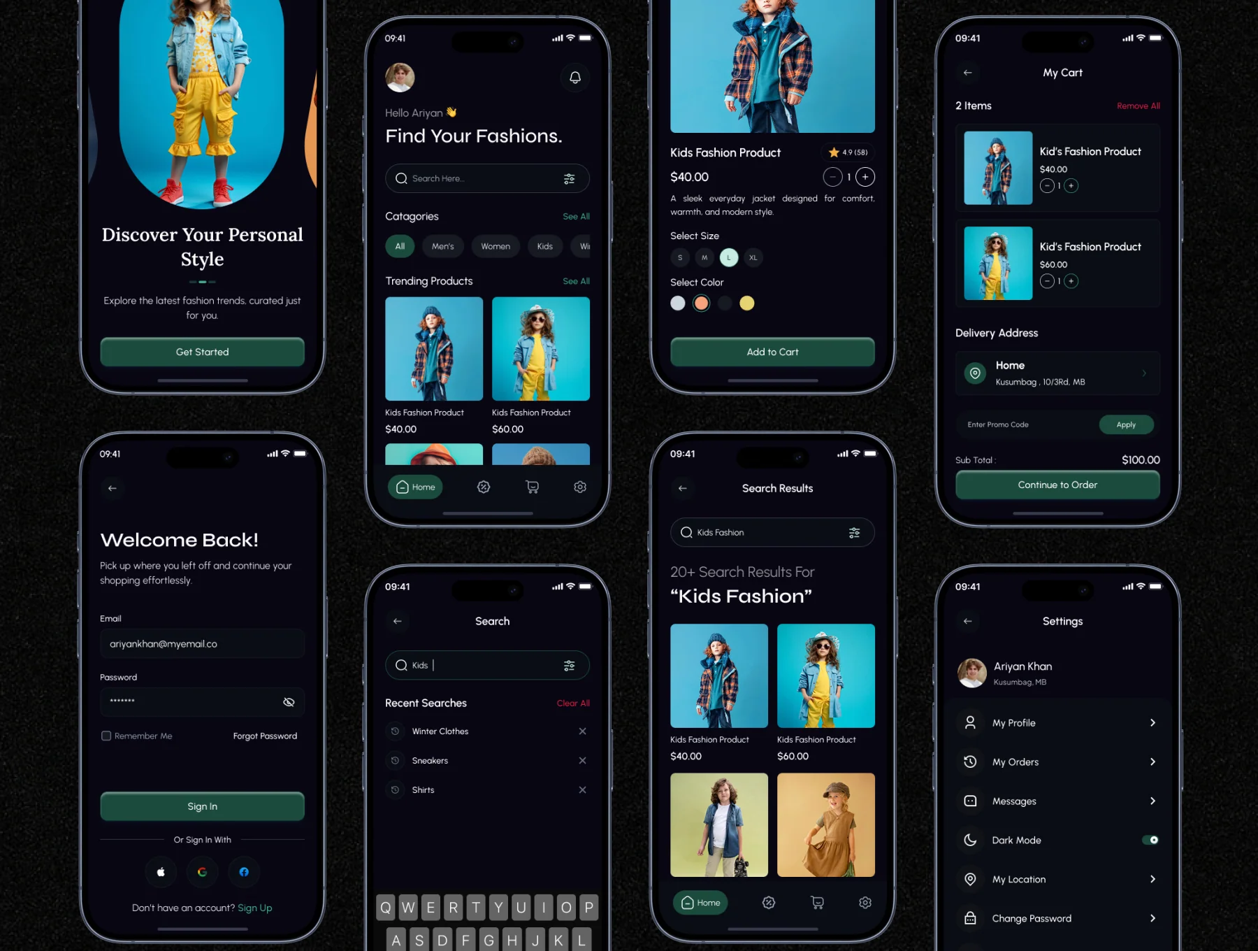 Fashion Shop App UI Kit 3