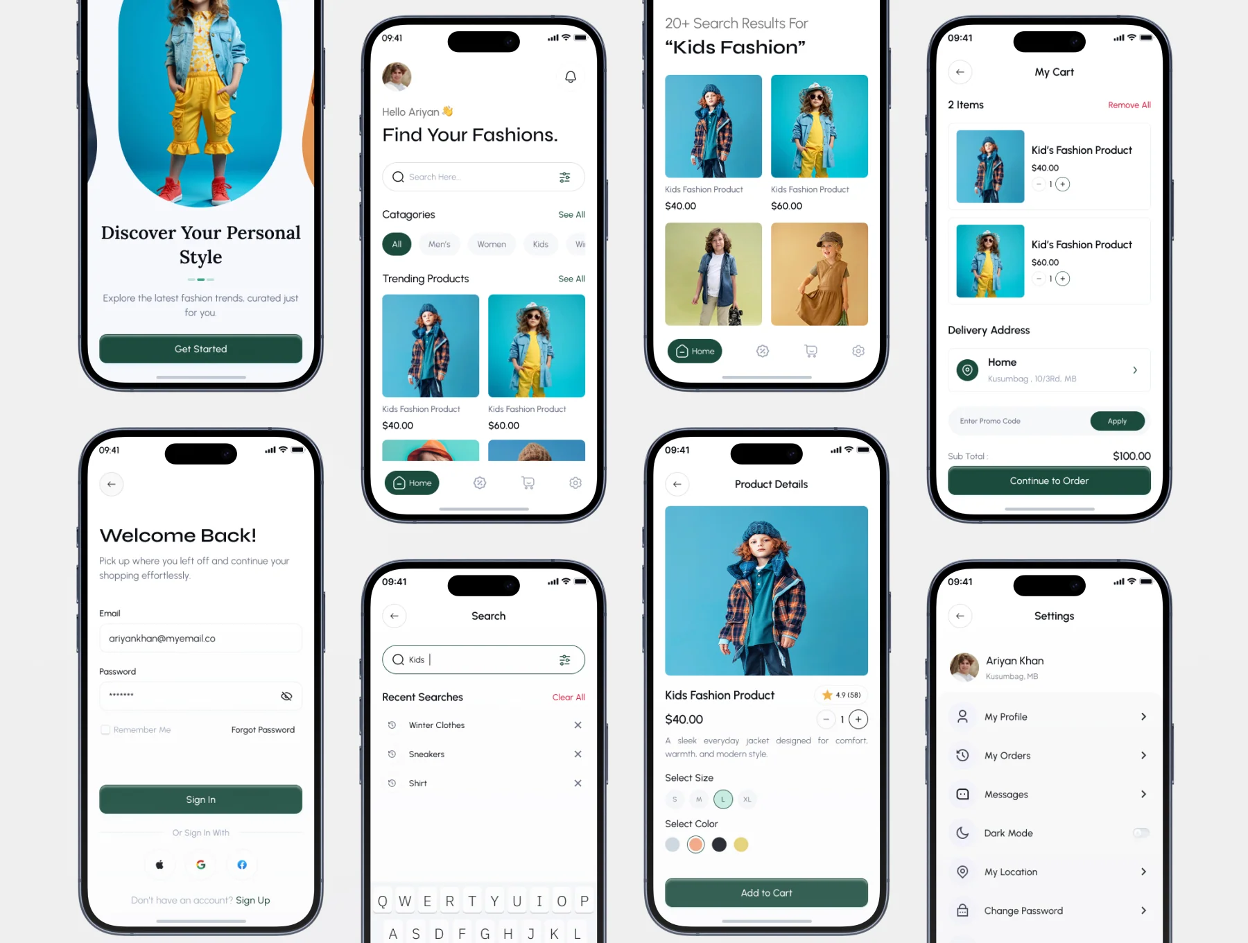 Fashion Shop App UI Kit 4