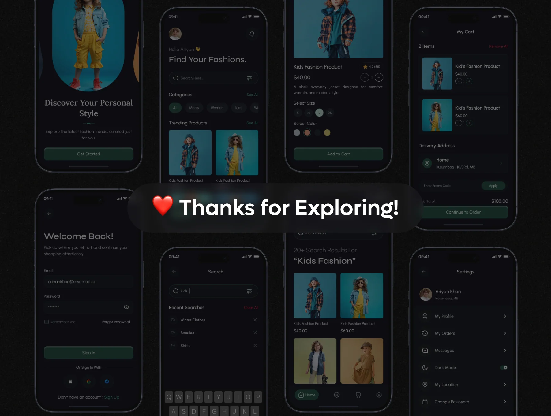 Fashion Shop App UI Kit 6