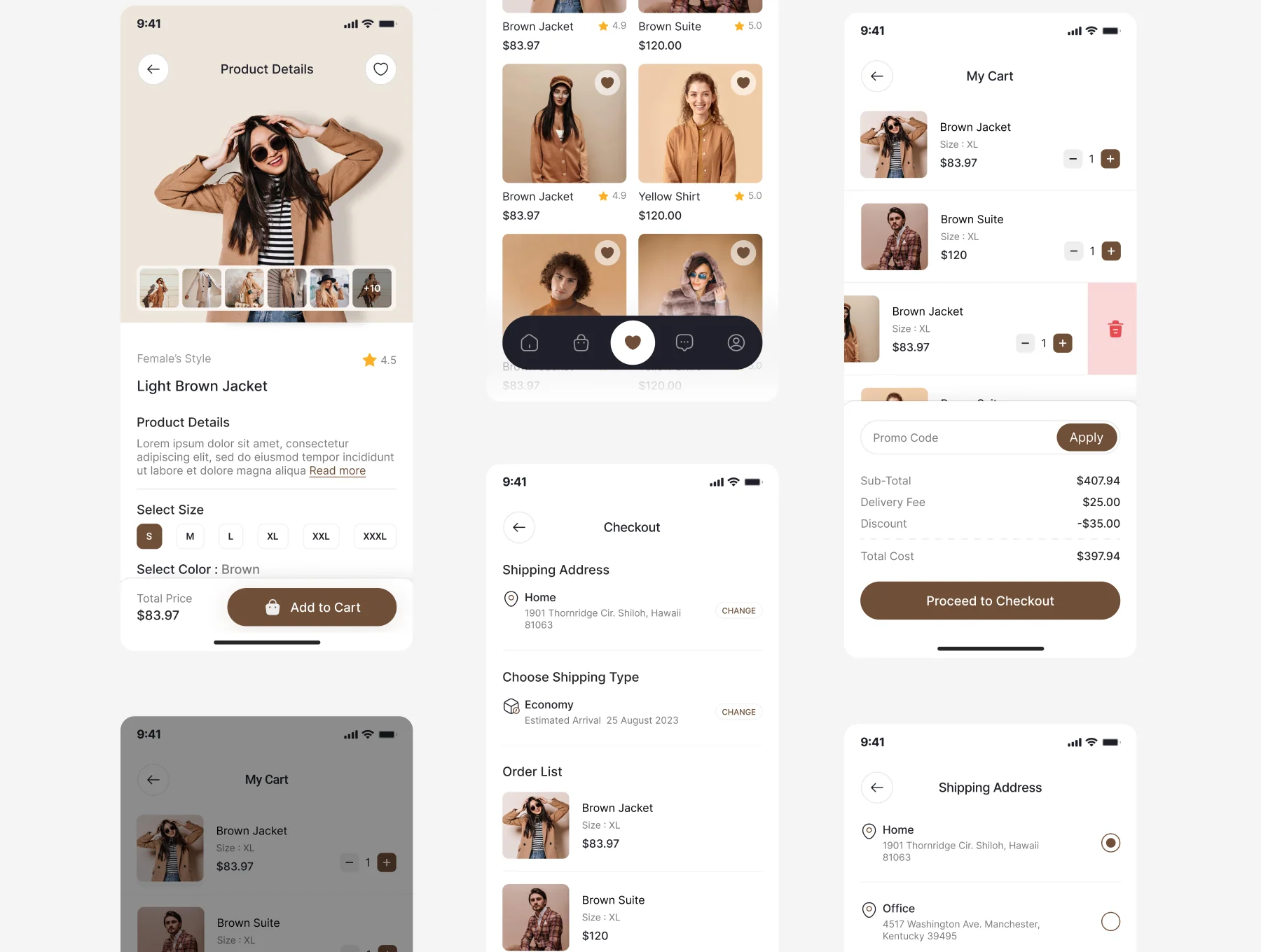 Fashion Store E-Commerce Mobile App UI Kit 5