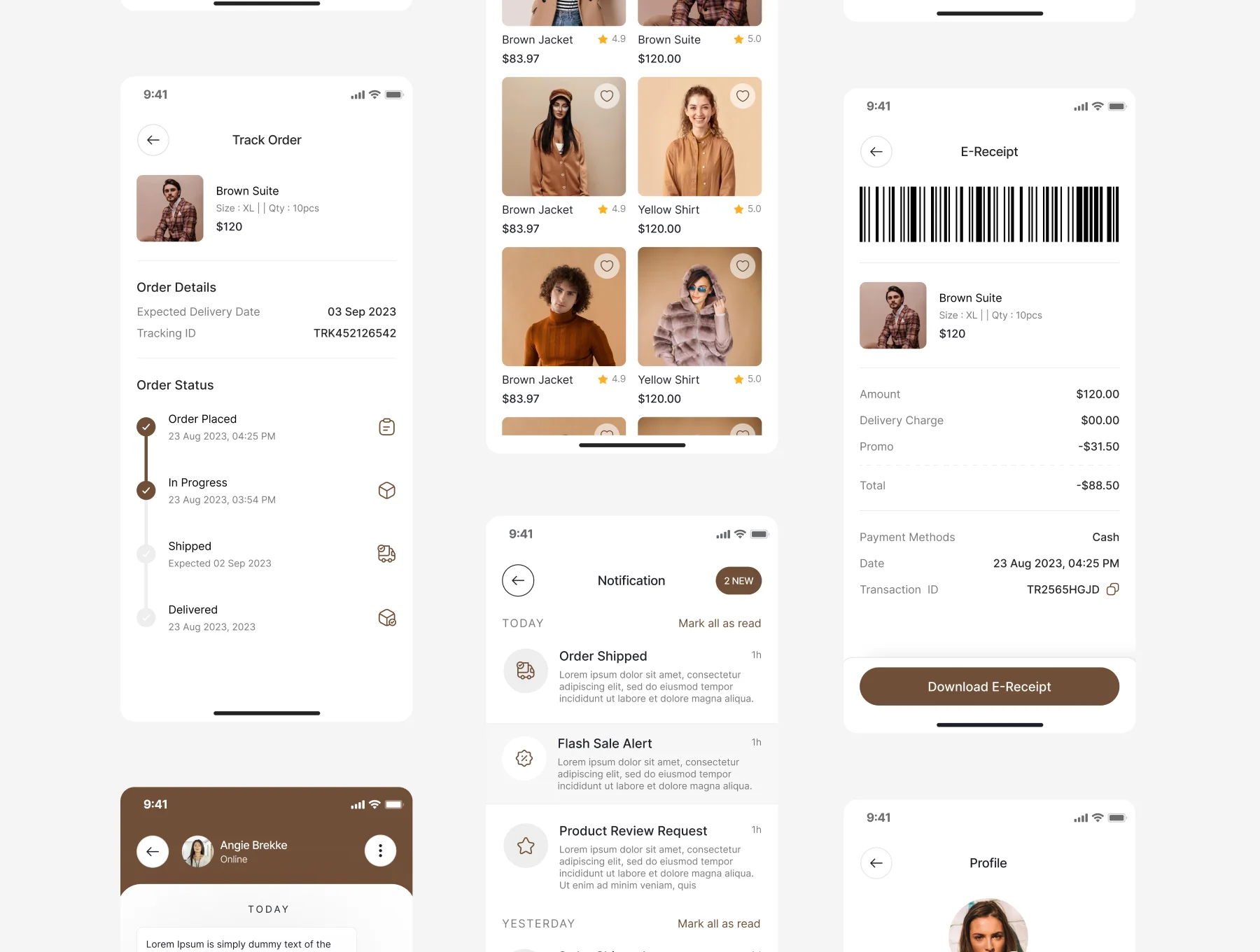 Fashion Store E-Commerce Mobile App UI Kit 8