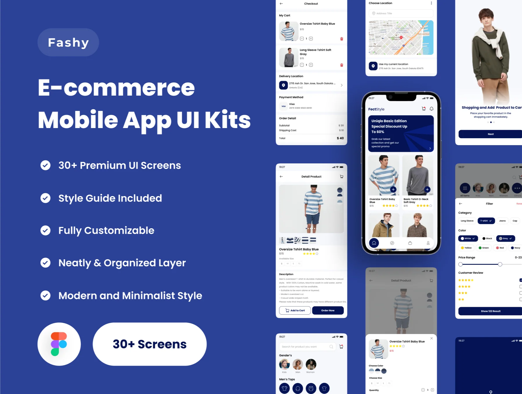 Fashy - E-commerce Mobile App UI Kits