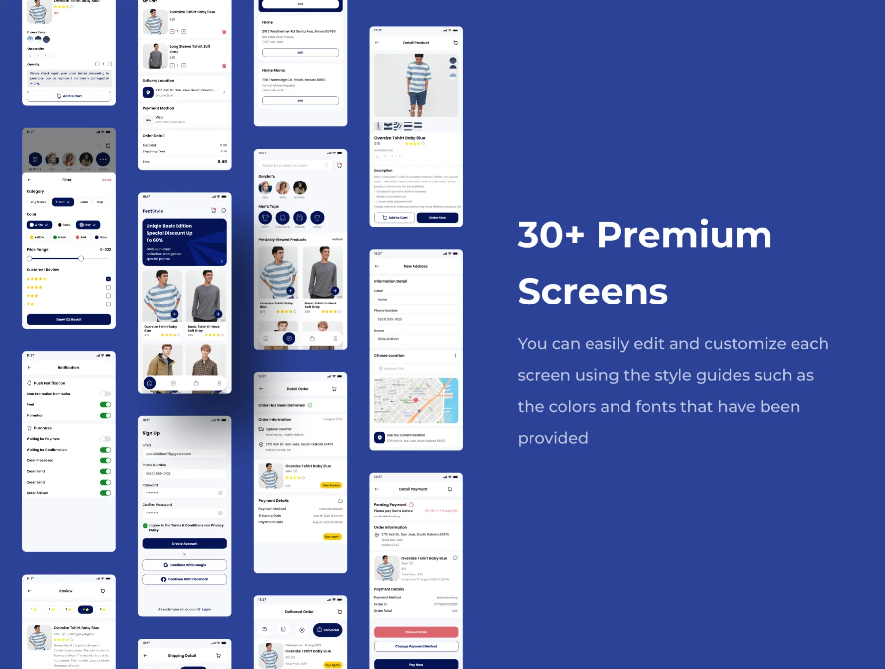 Fashy - E-commerce Mobile App UI Kits 2