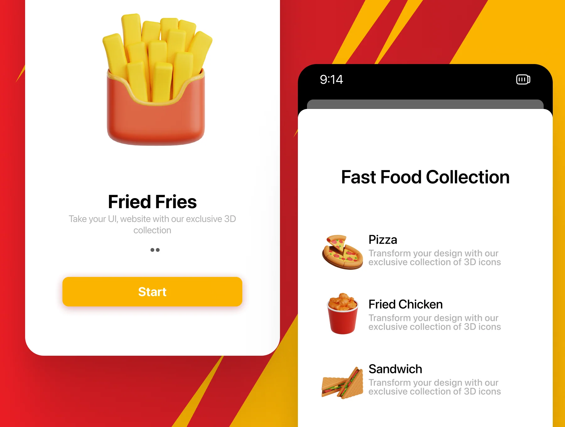 Fast Food 3D Icon Set 4
