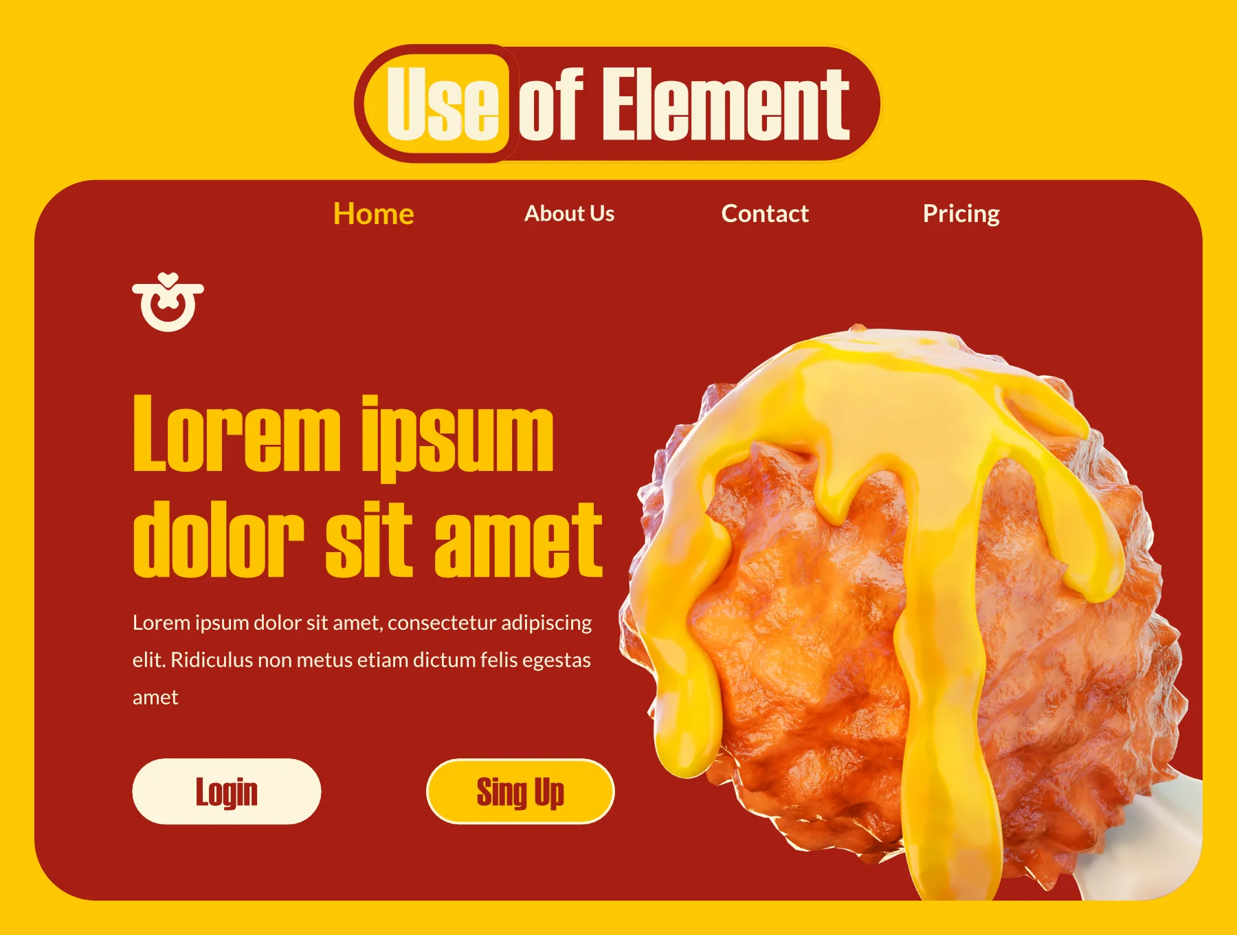 Fast Food 3D Icon Stylized 4
