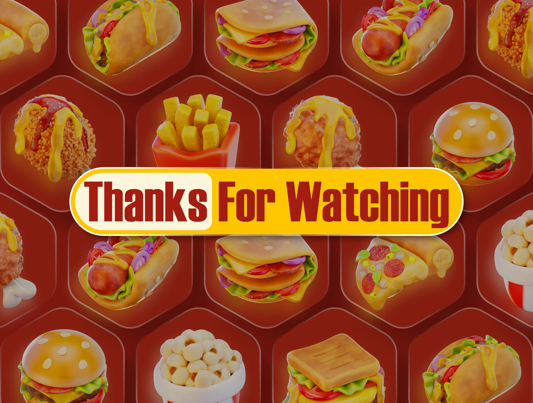 Fast Food 3D Icon Stylized 6