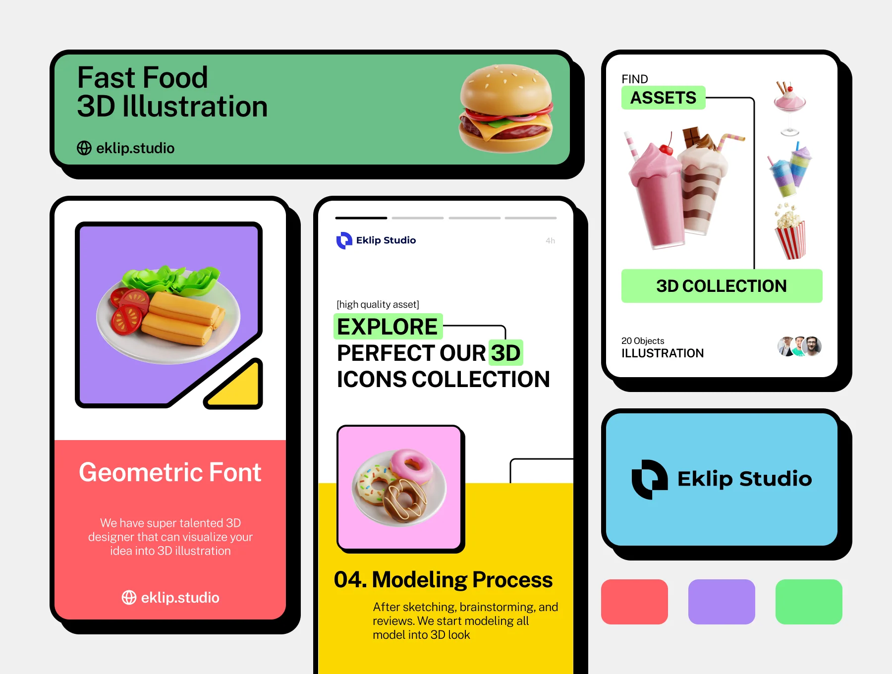 Fast-Foods 3D Icon Set 4