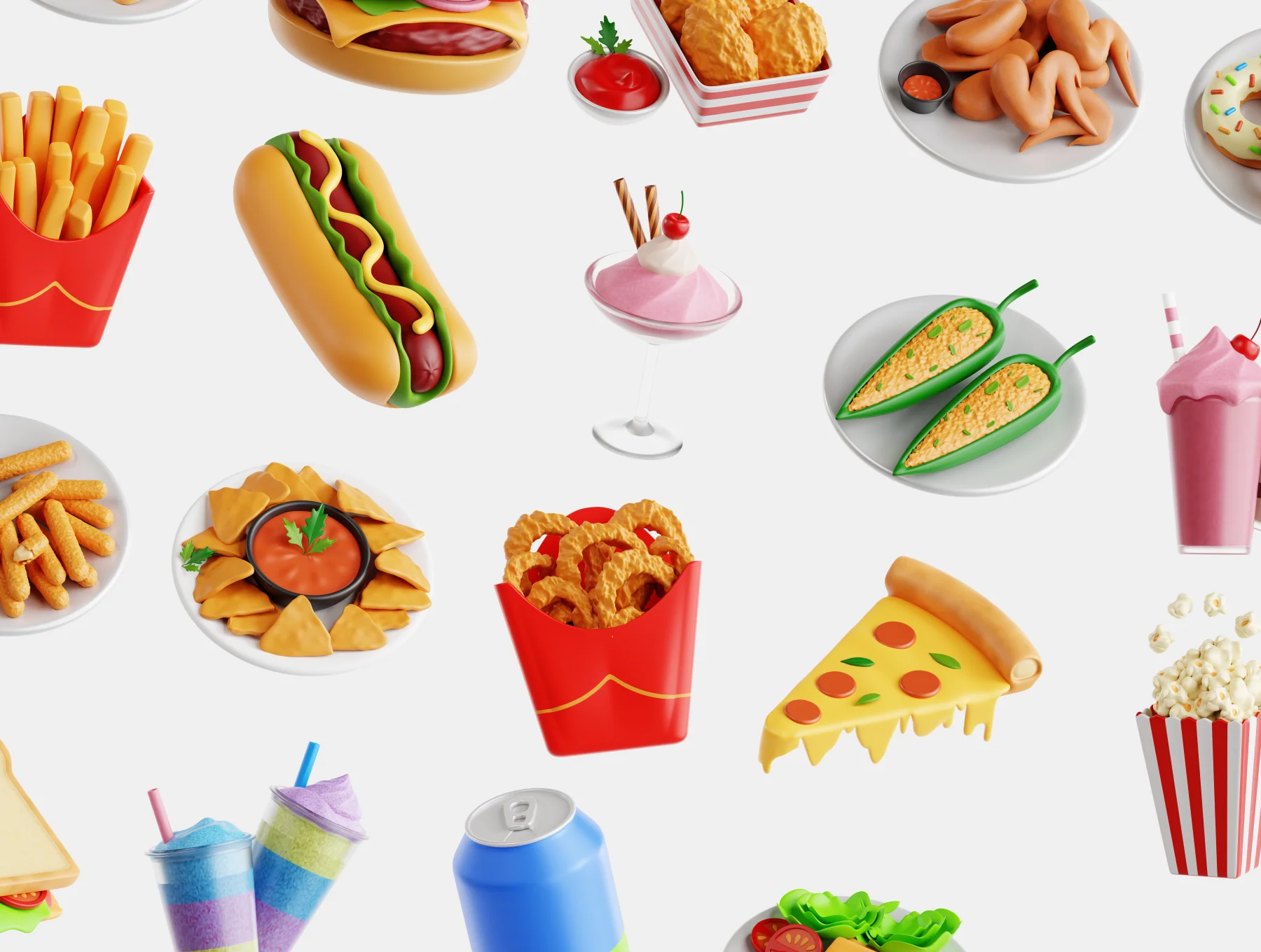 Fast-Foods 3D Icon Set 6