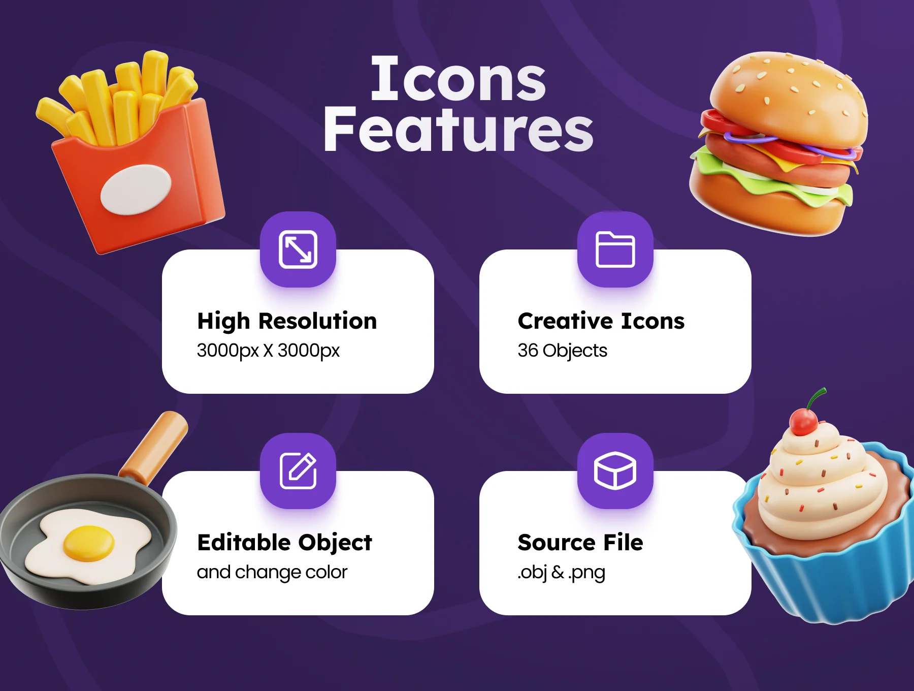 Fast Foods 3D Icons 2
