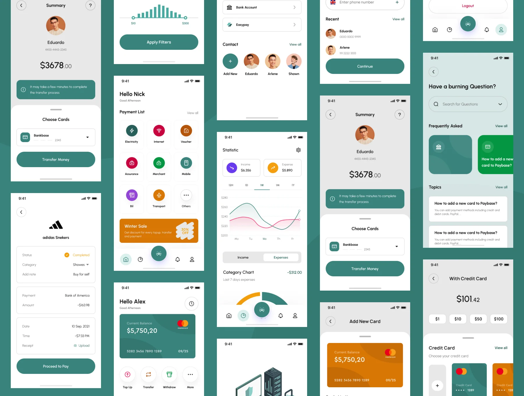 Fast pay Finance app UI kit 4