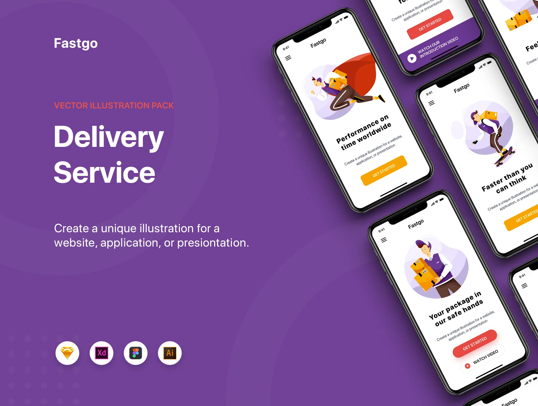 FASTGO - Delivery Service Illustrations