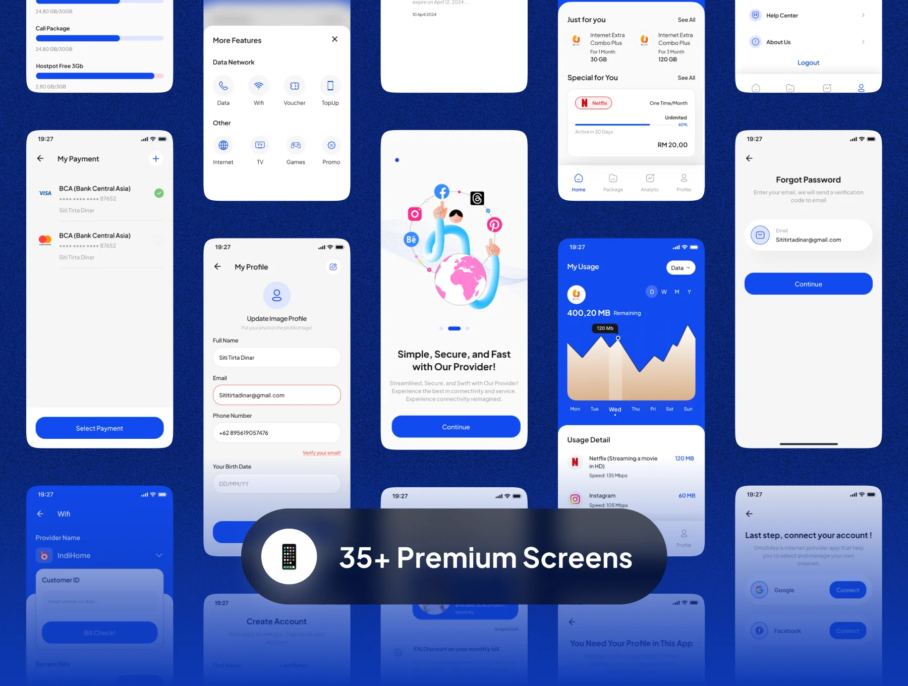 Fasto - Internet Provider App UI Kit 6