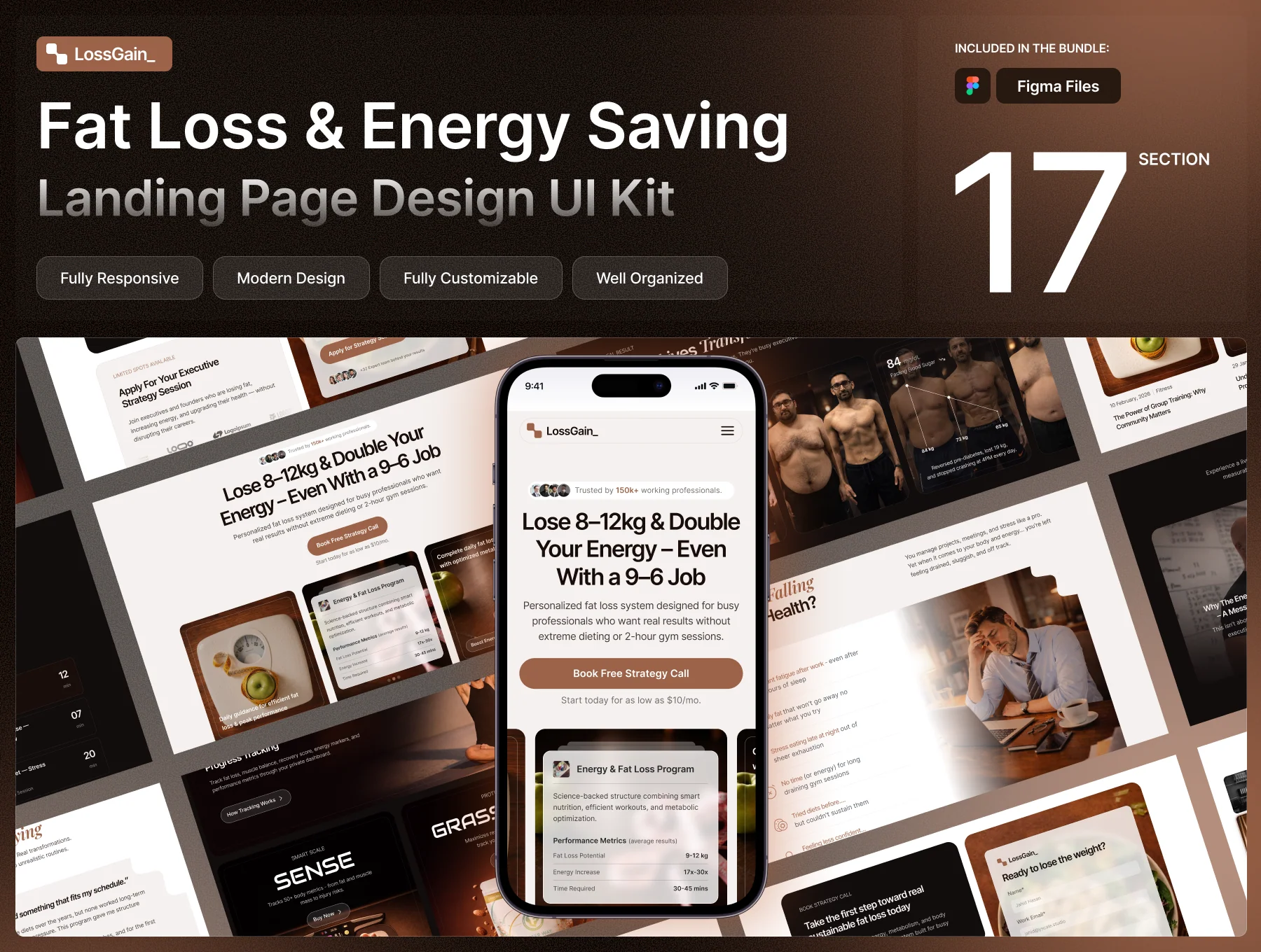 Fat Loss & Energy Saving Landing Page Design - Lossgain