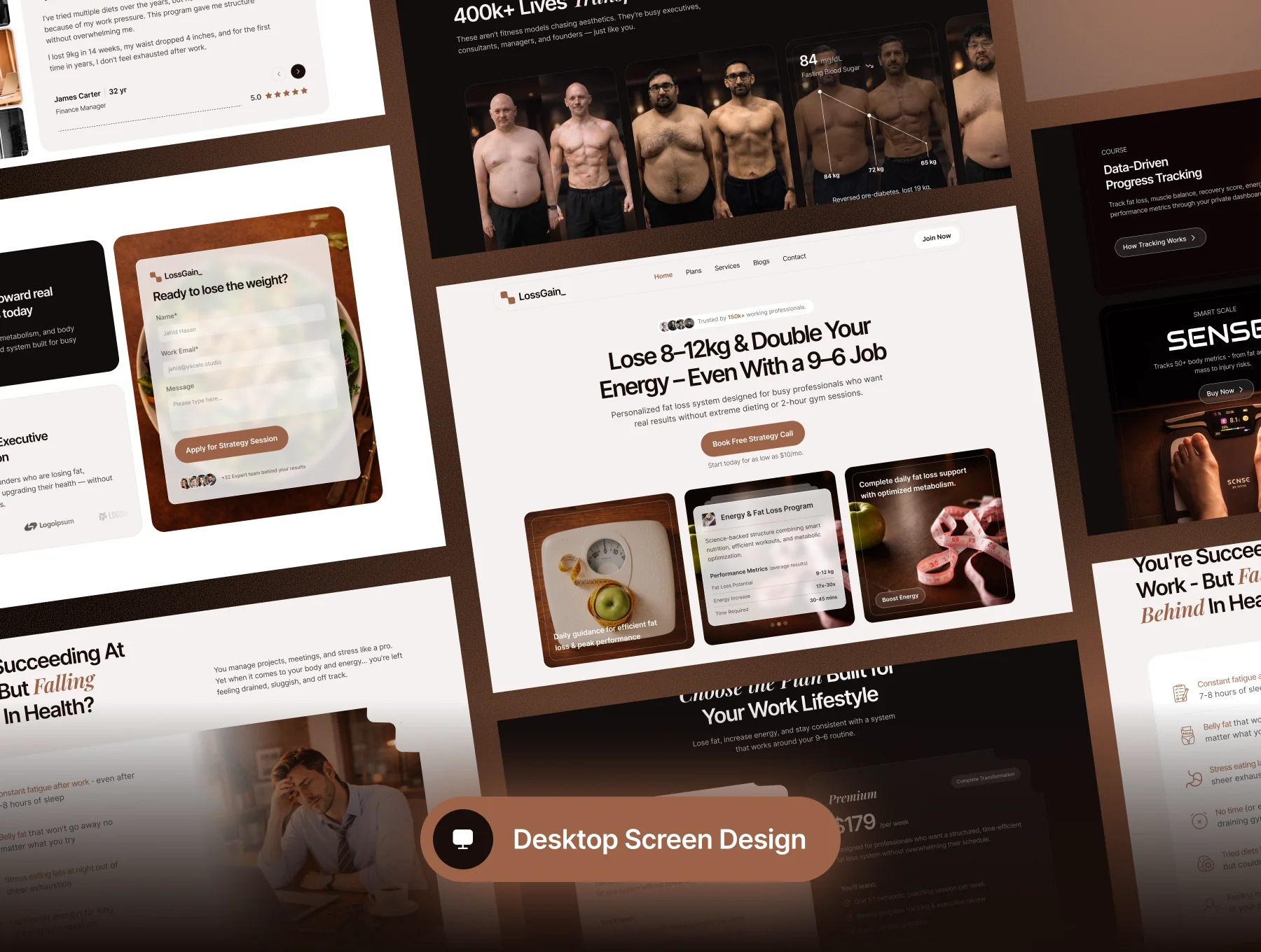 Fat Loss & Energy Saving Landing Page Design - Lossgain 2