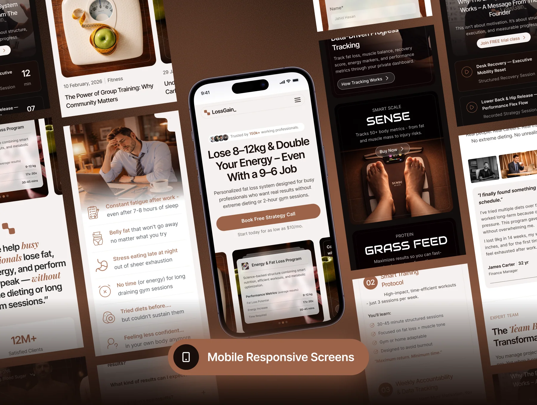 Fat Loss & Energy Saving Landing Page Design - Lossgain 3