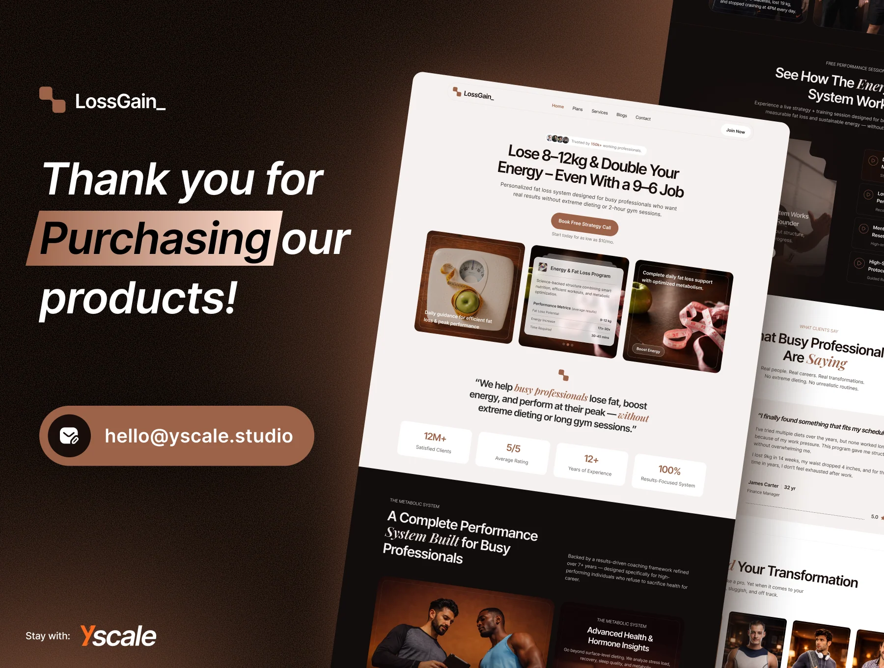 Fat Loss & Energy Saving Landing Page Design - Lossgain 6