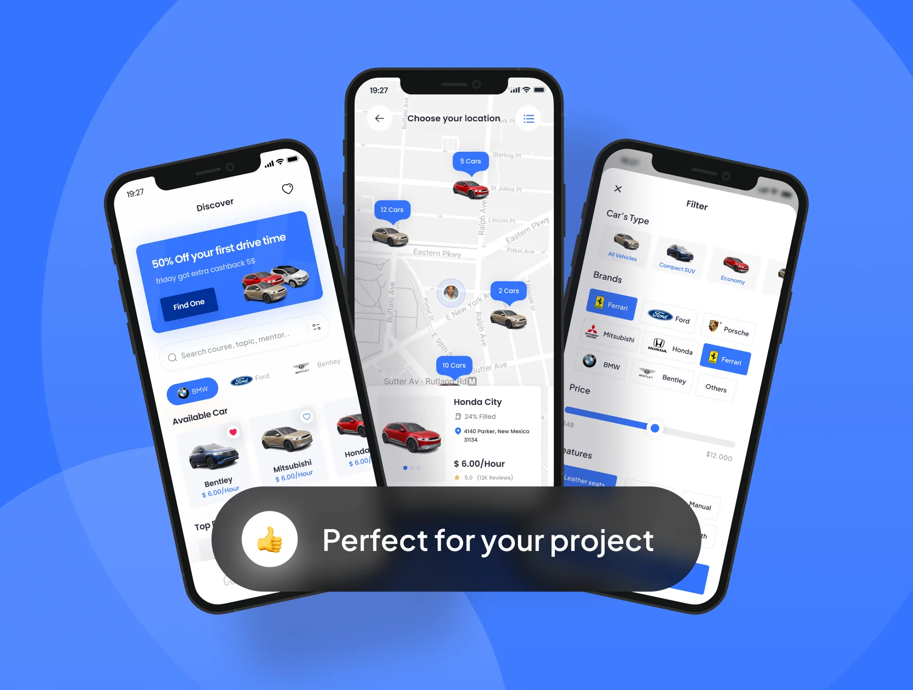 FazCar - Car Rental App UI Kit 5