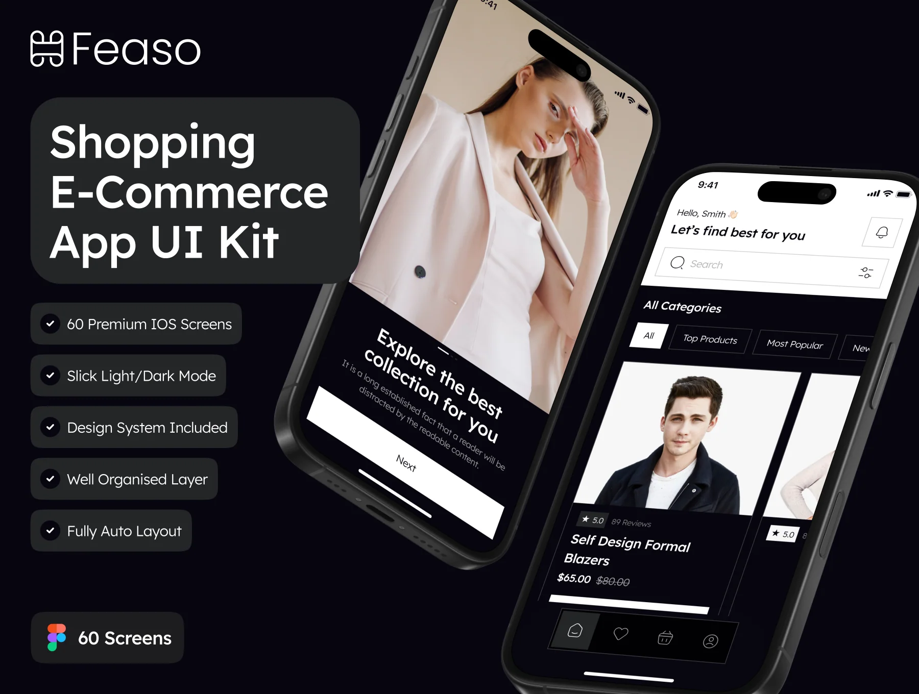 Feaso - Shopping Ecommerce App UI Kit