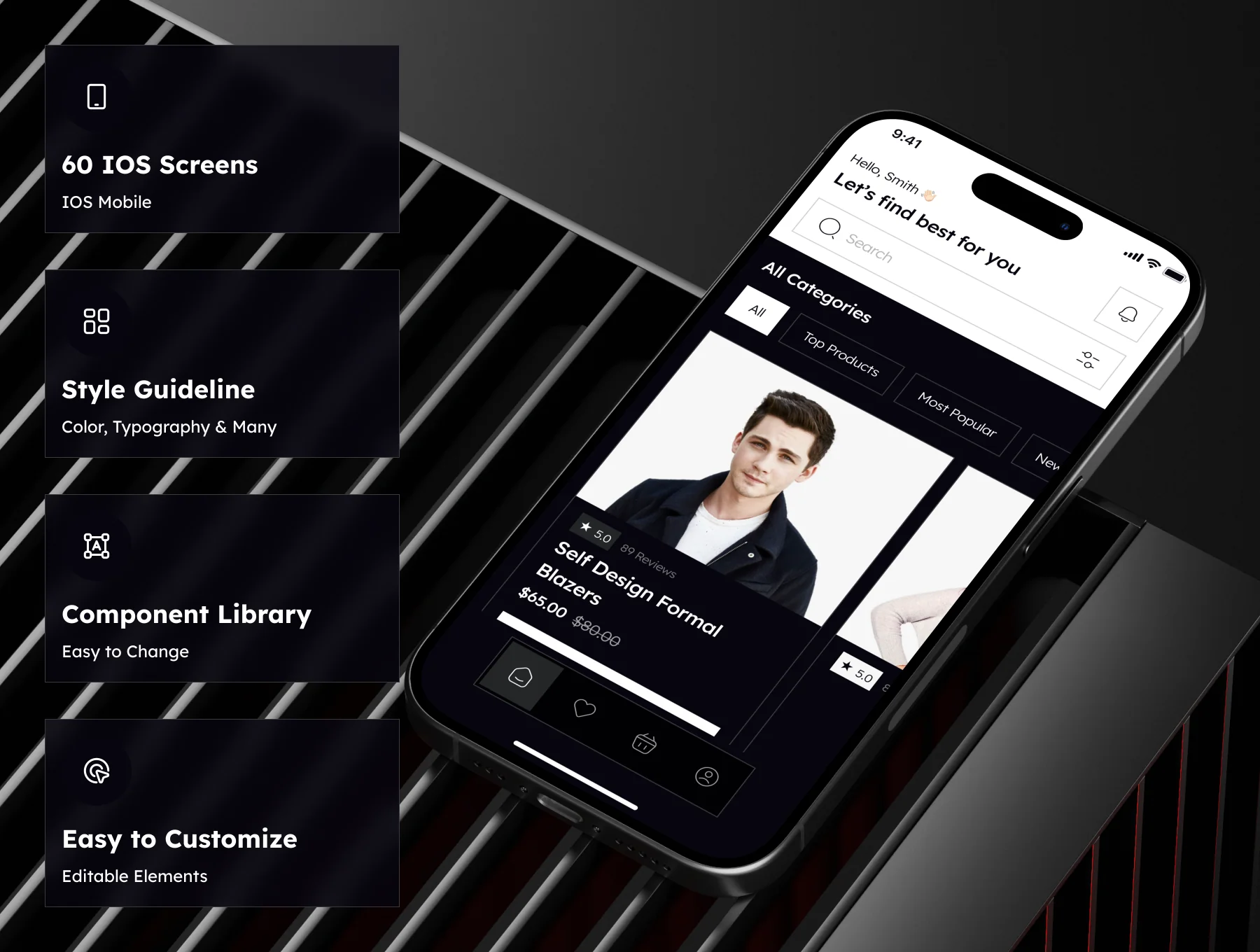 Feaso - Shopping Ecommerce App UI Kit 3