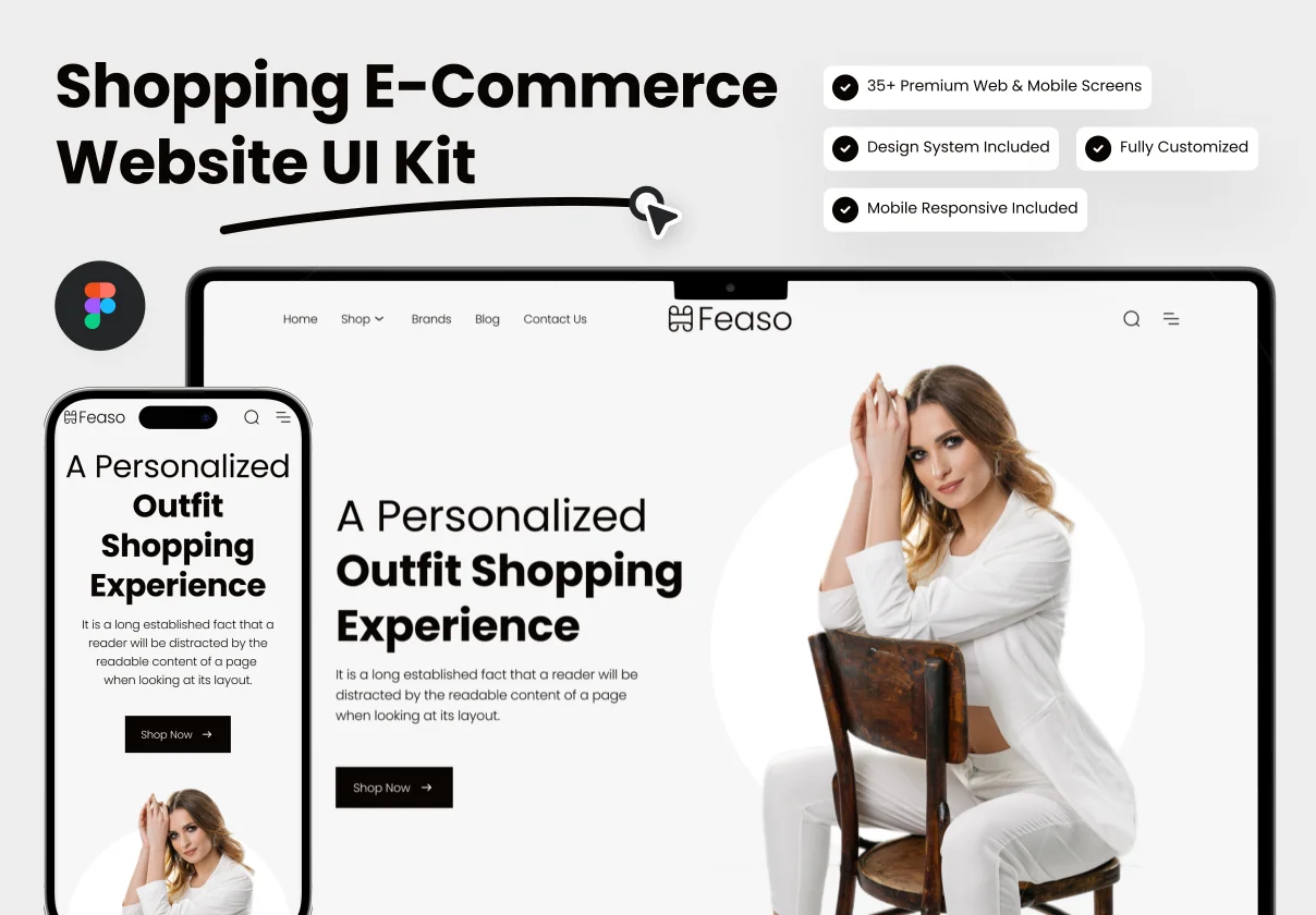 Feaso - Shopping Ecommerce Website UI Kit