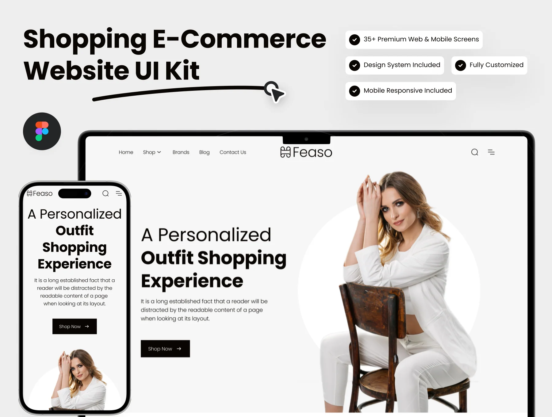 Feaso - Shopping Ecommerce Website UI Kit