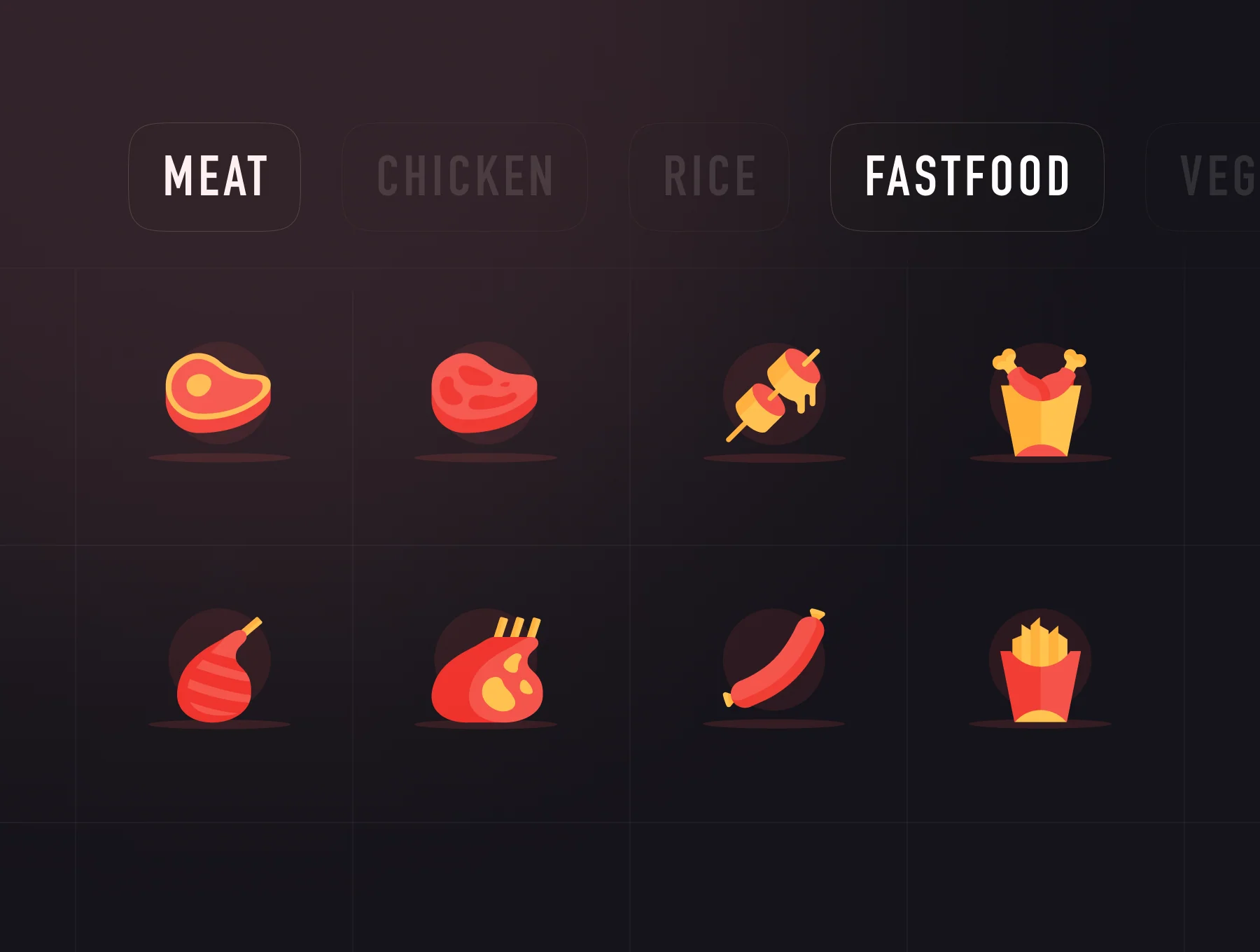 Feastful - Food color icon advanced pack 3