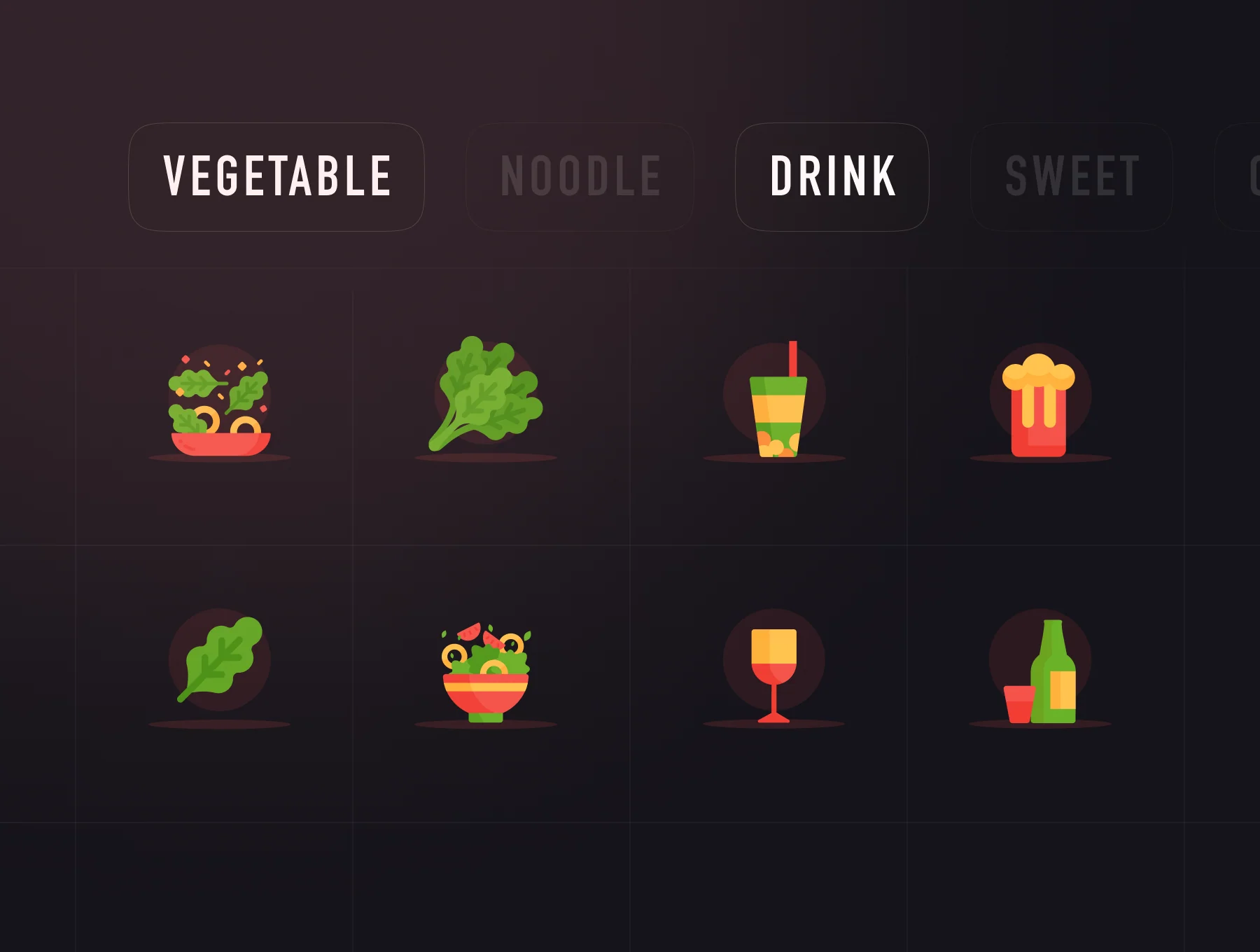 Feastful - Food color icon advanced pack 4