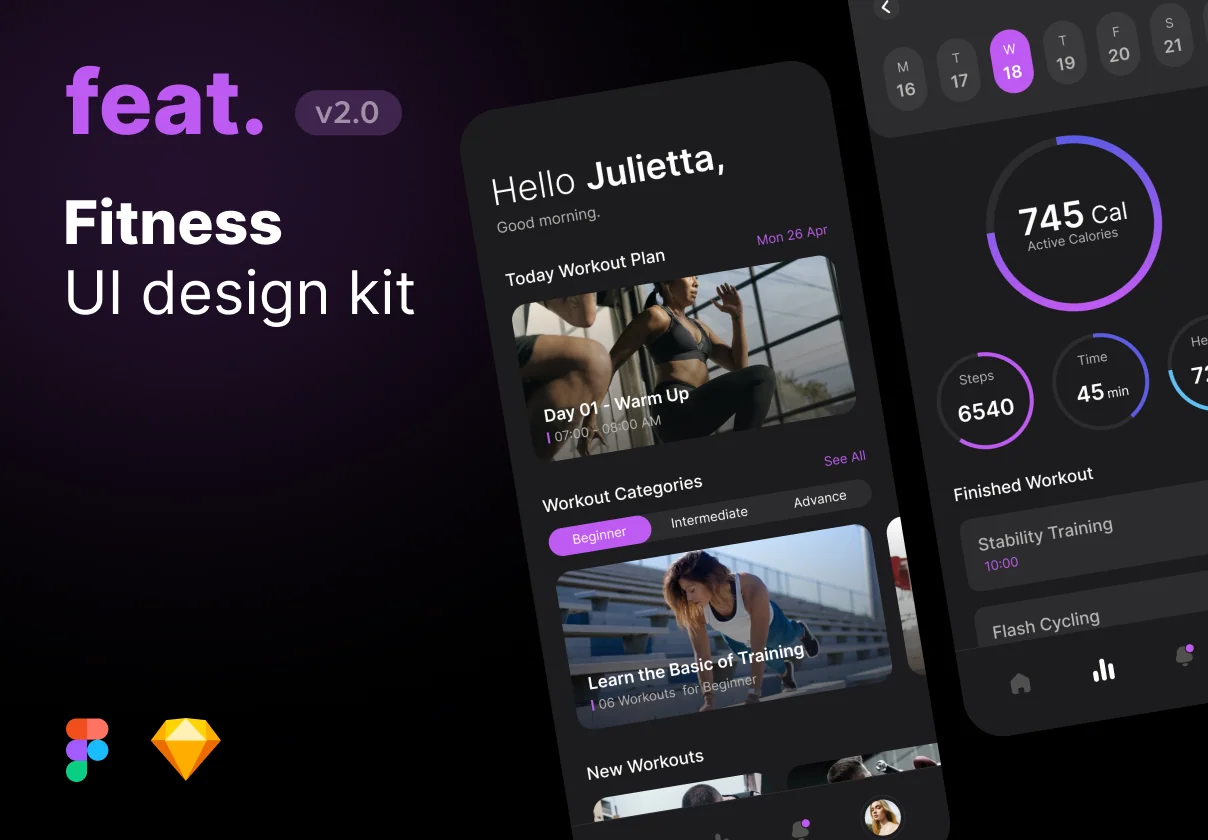 Feat Fitness UI Design Kit