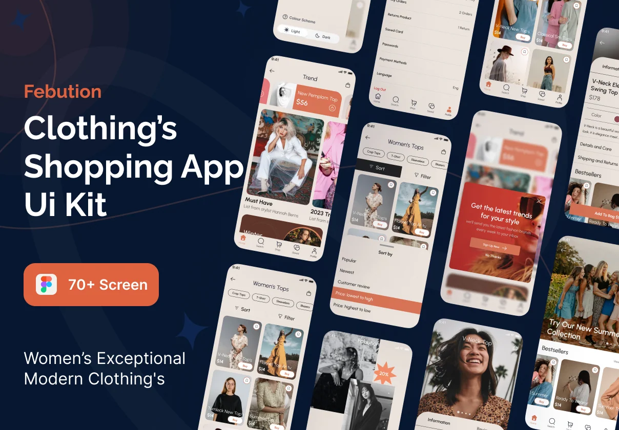 Febution Clothing's App UI Kit