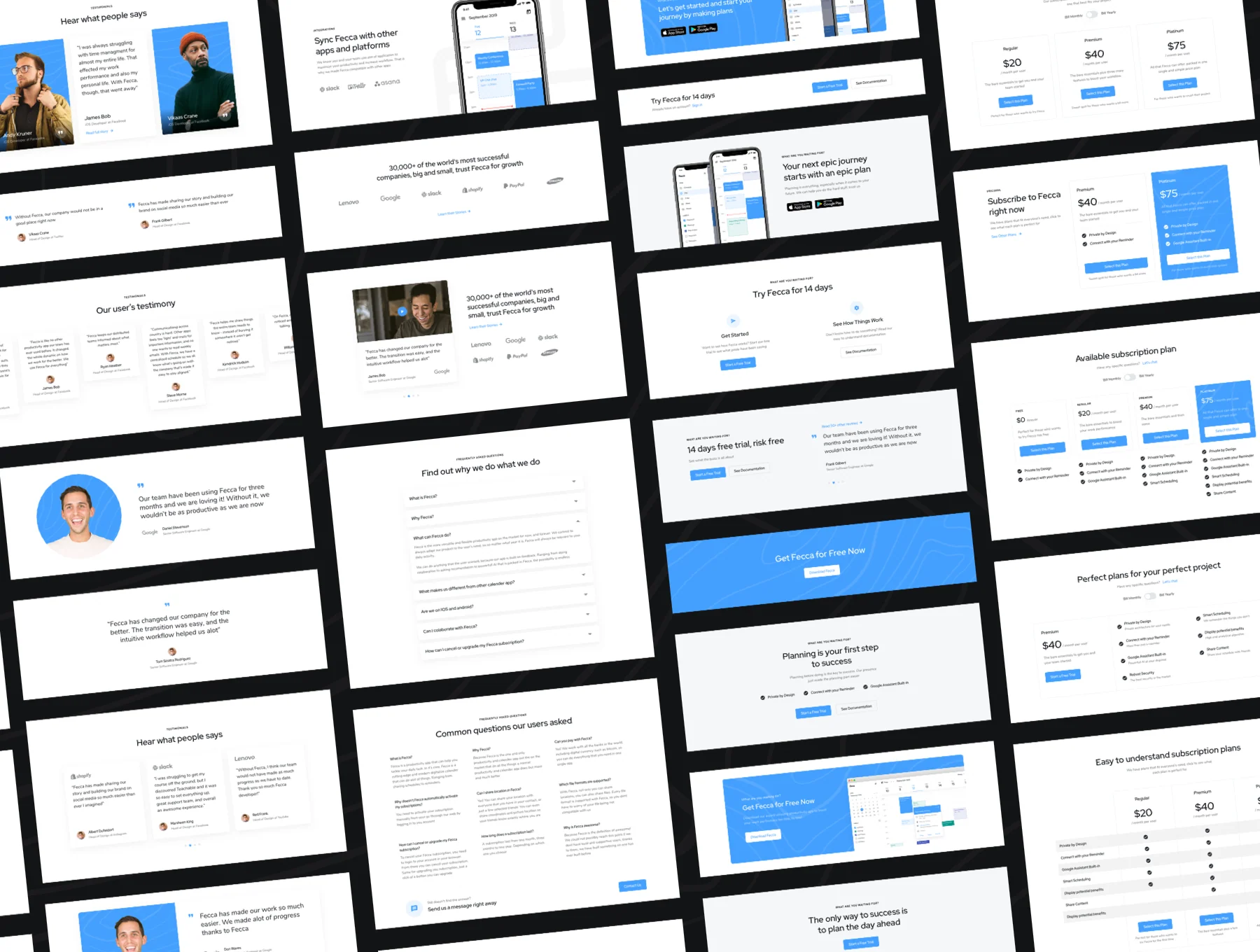 Fecca - Landing Page UI Kit (Figma) 8