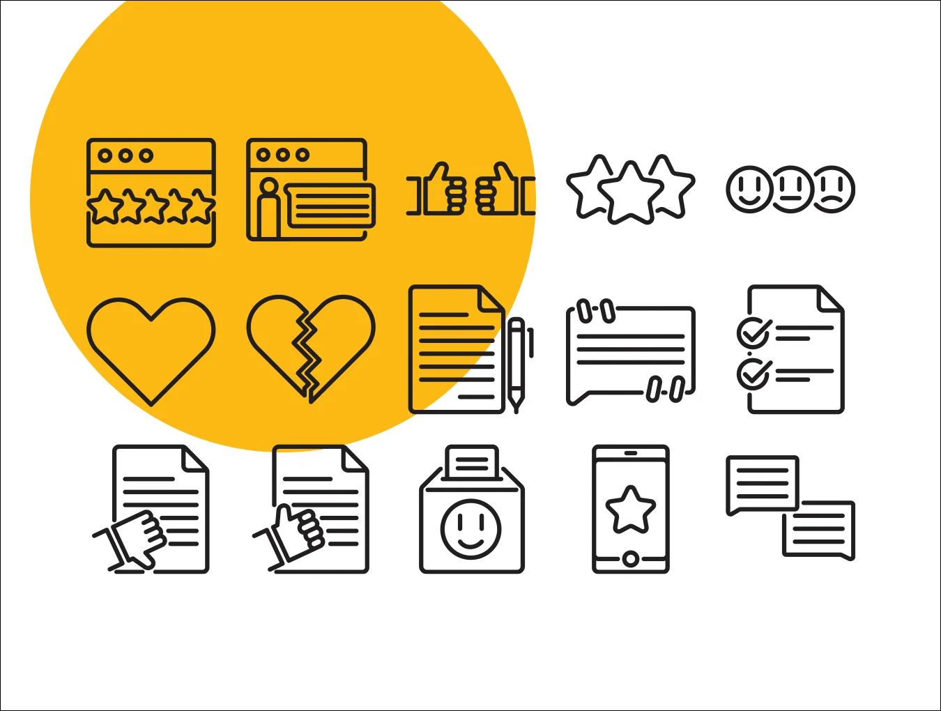 45 Feedback & Testimonial Icons 3