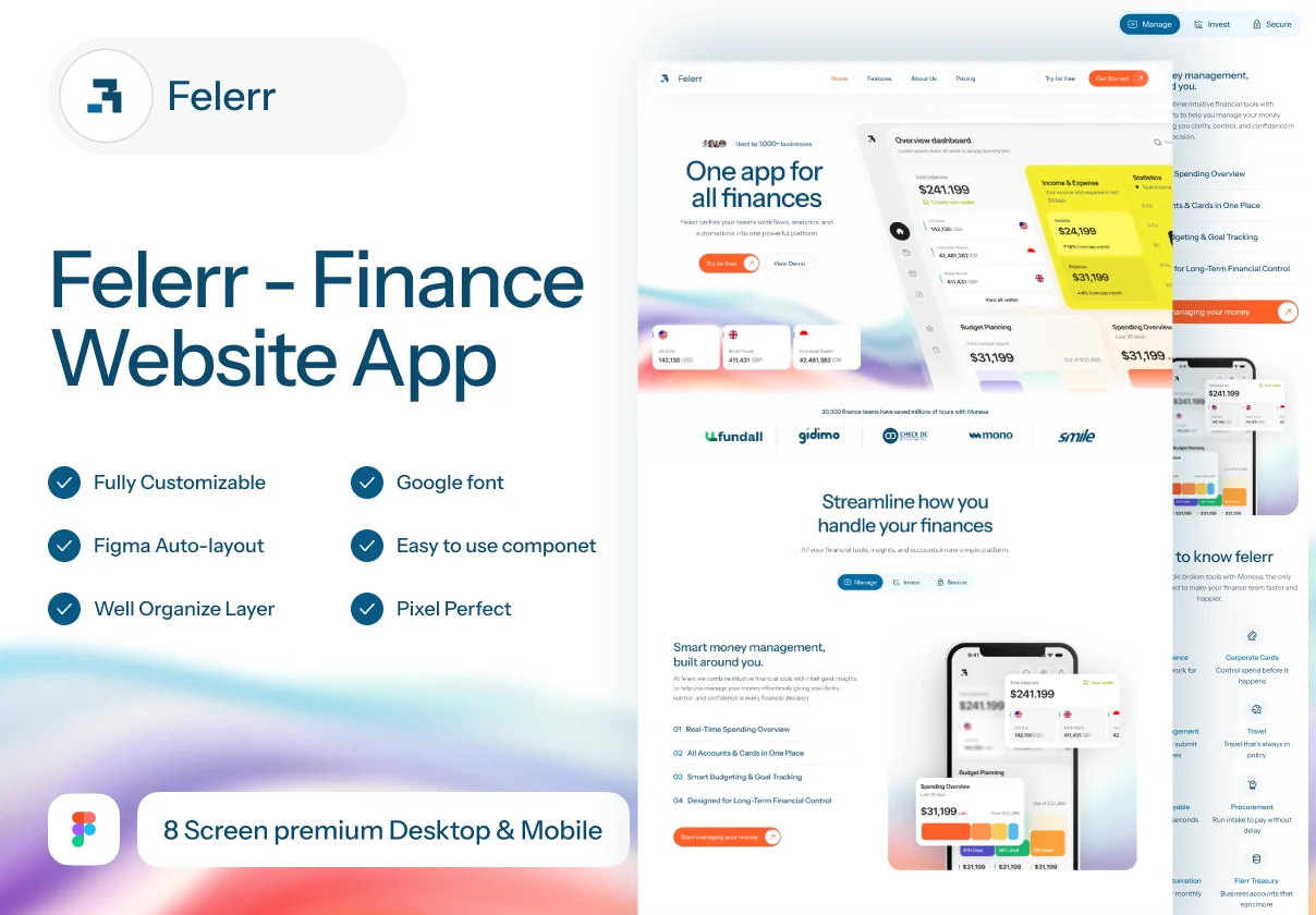 Felerr - Finance website App