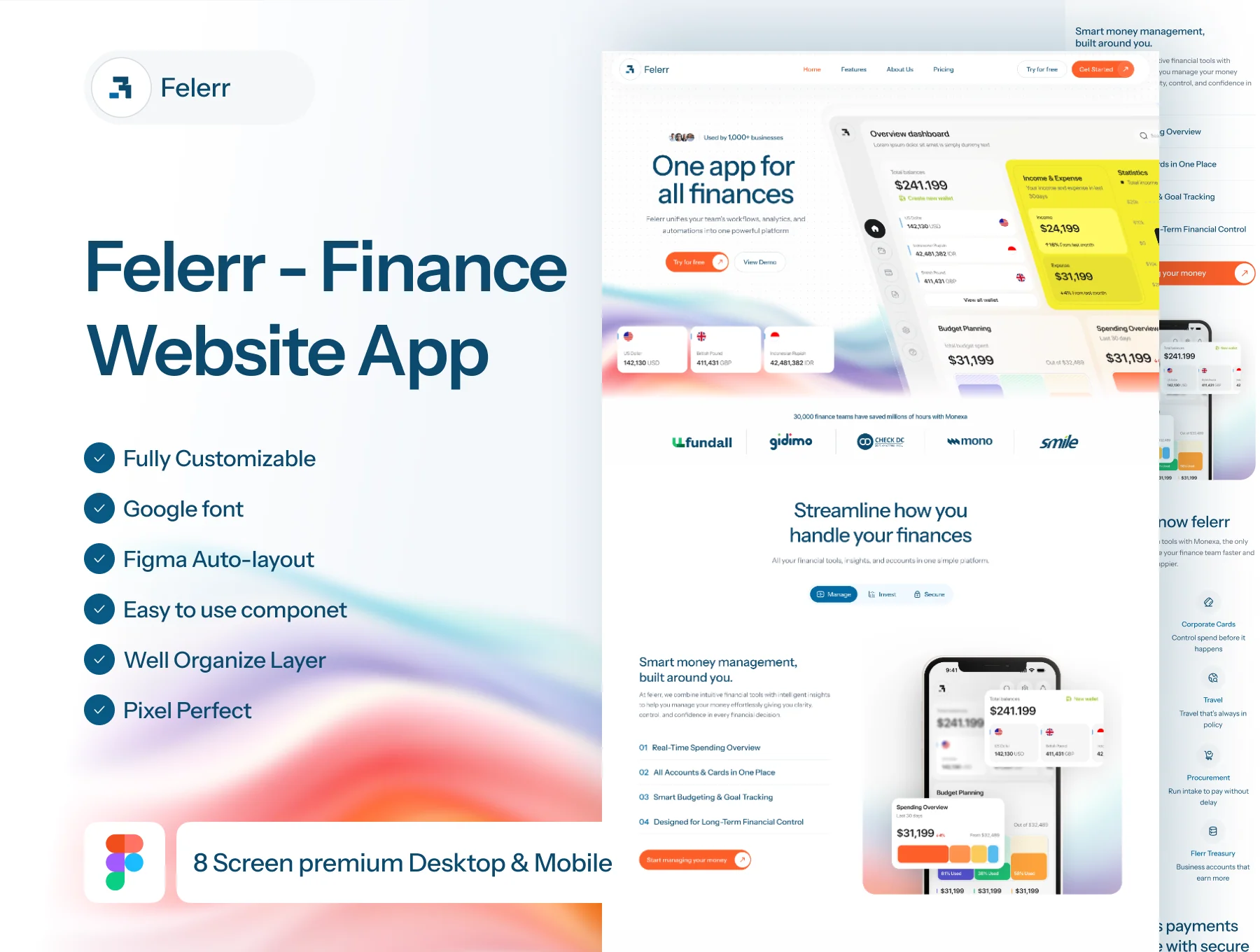 Felerr - Finance website App