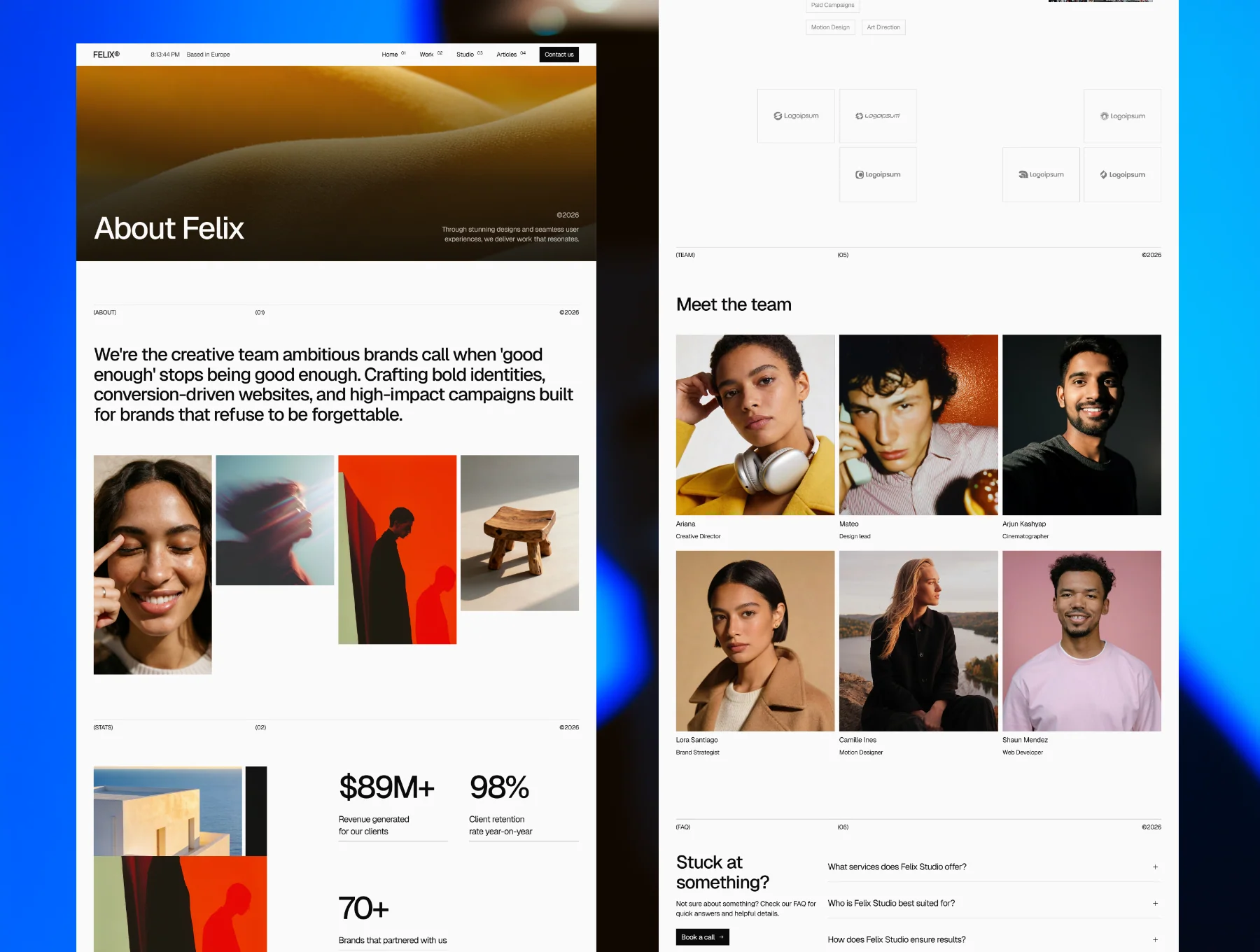 Felix® — Premium Creative Agency Template 4