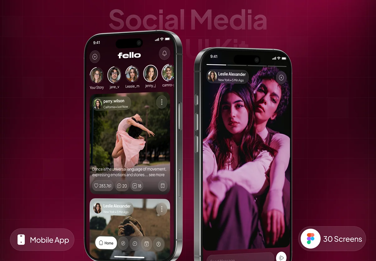 fello - Social Media App UI Kit