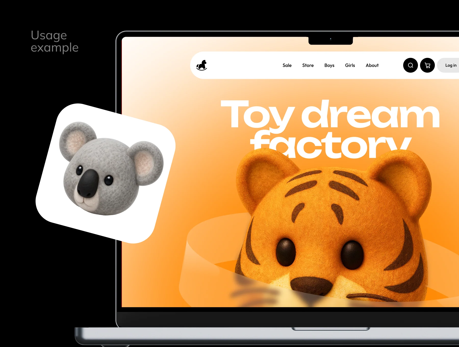 Felt 3D Emoji: Animals Pack 6