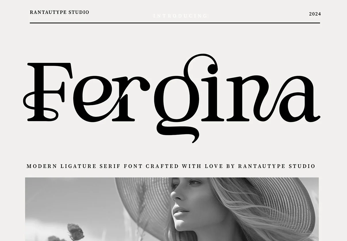 Fergina Modern Ligature Font