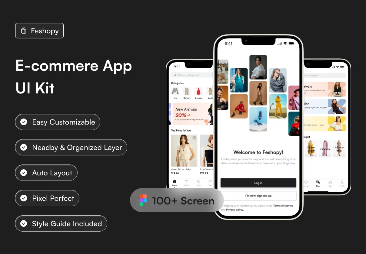Feshopy - E Commerce App UI Kit