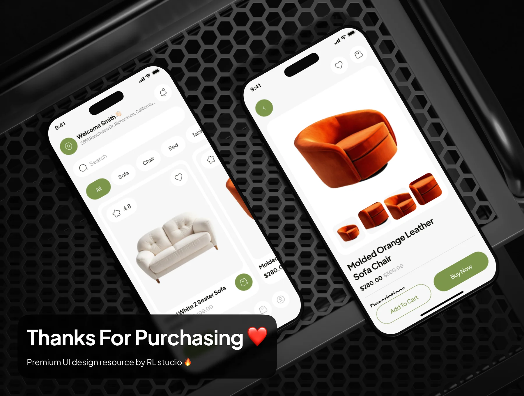 Fetra - Furniture Ecommerce App UI Kit 10