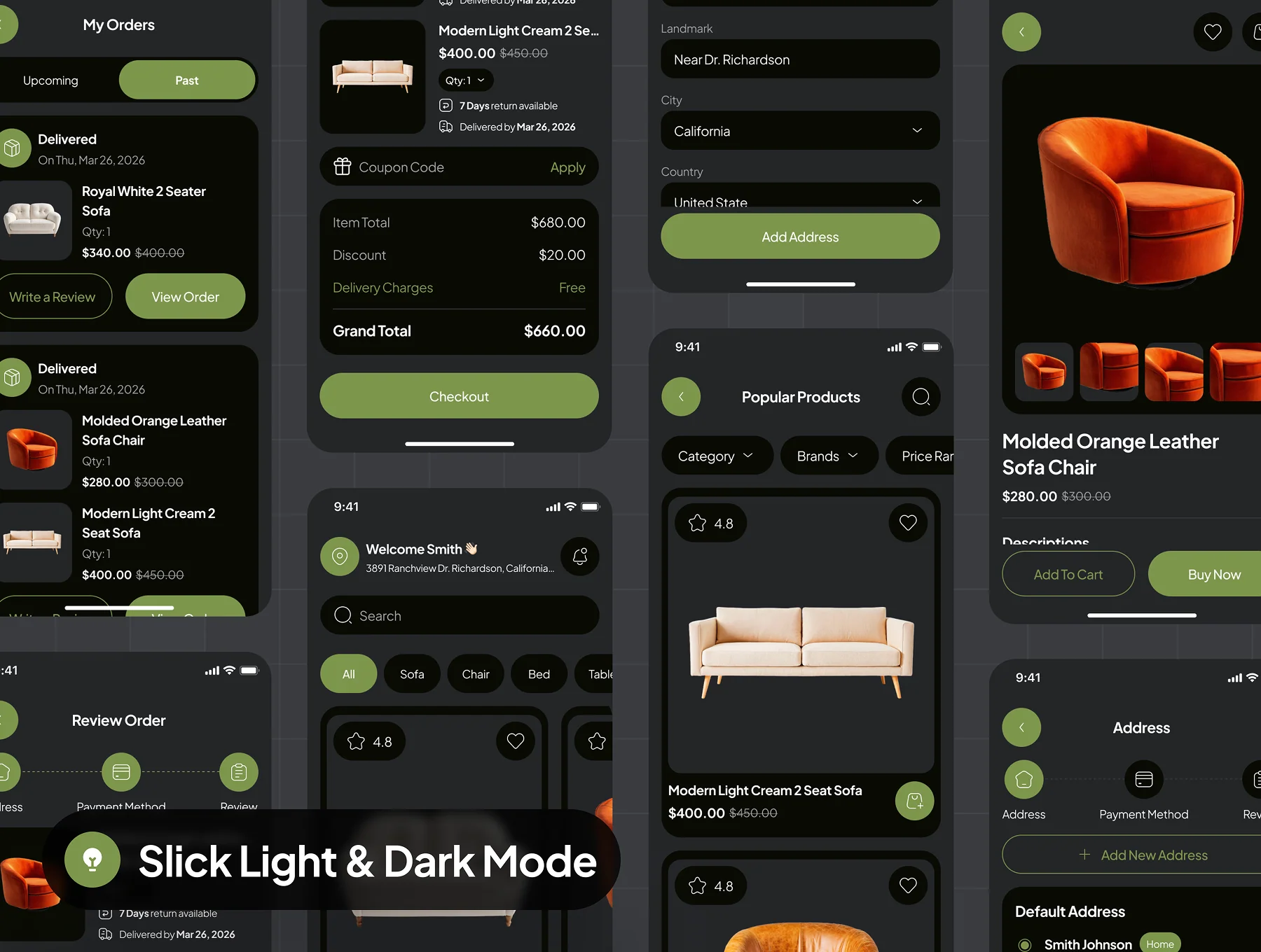 Fetra - Furniture Ecommerce App UI Kit 6